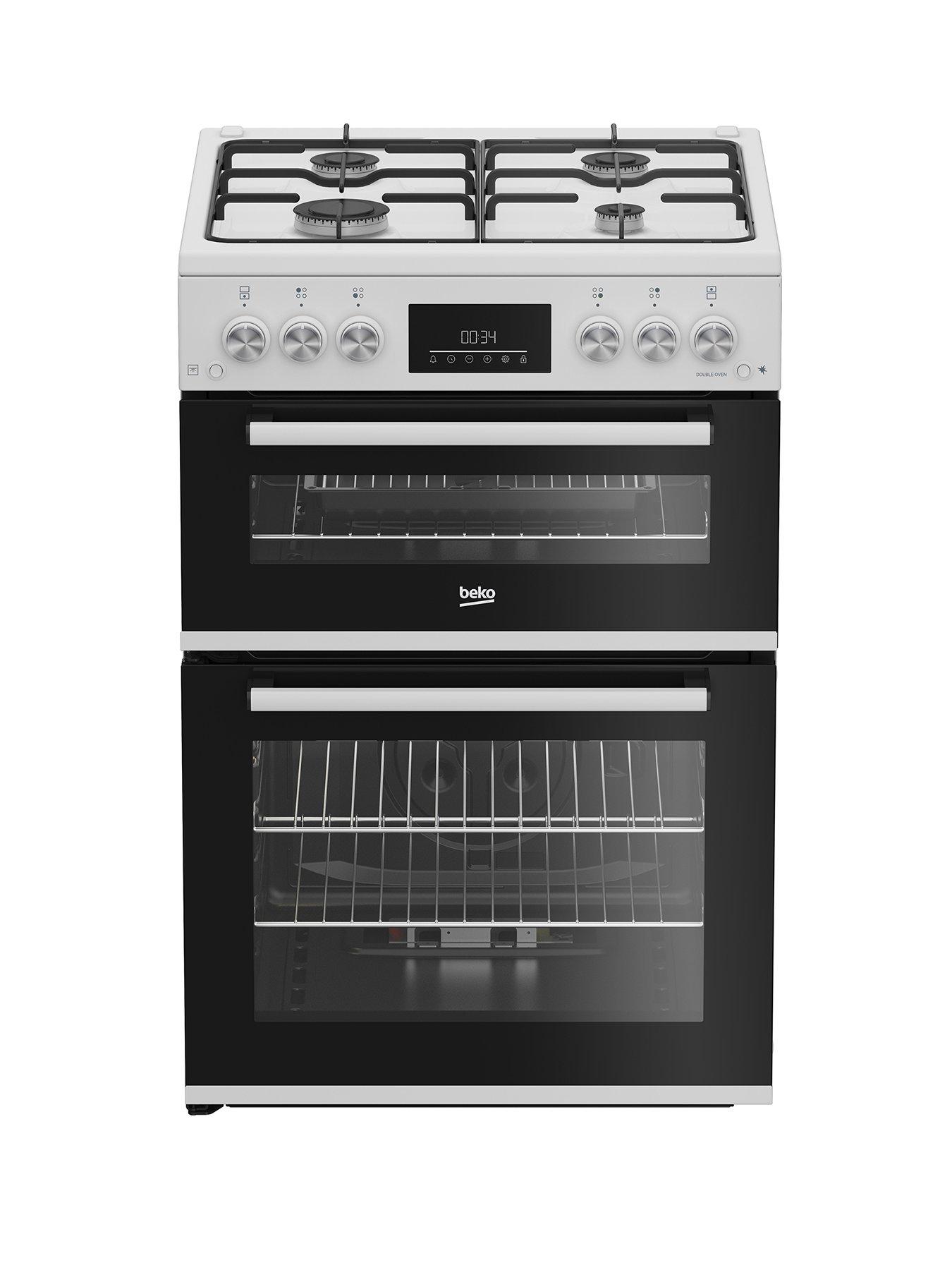  image of beko-fdg6231cw-double-oven-gas-cooker-white