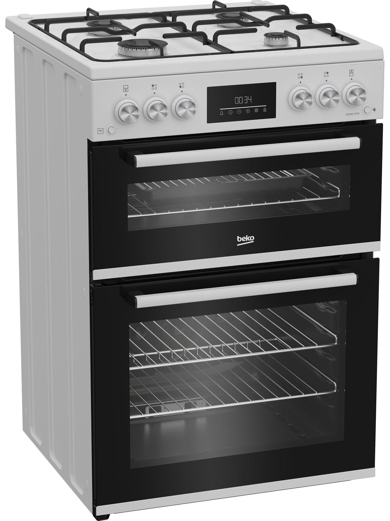  image of beko-fdg6231cw-double-oven-gas-cooker-white