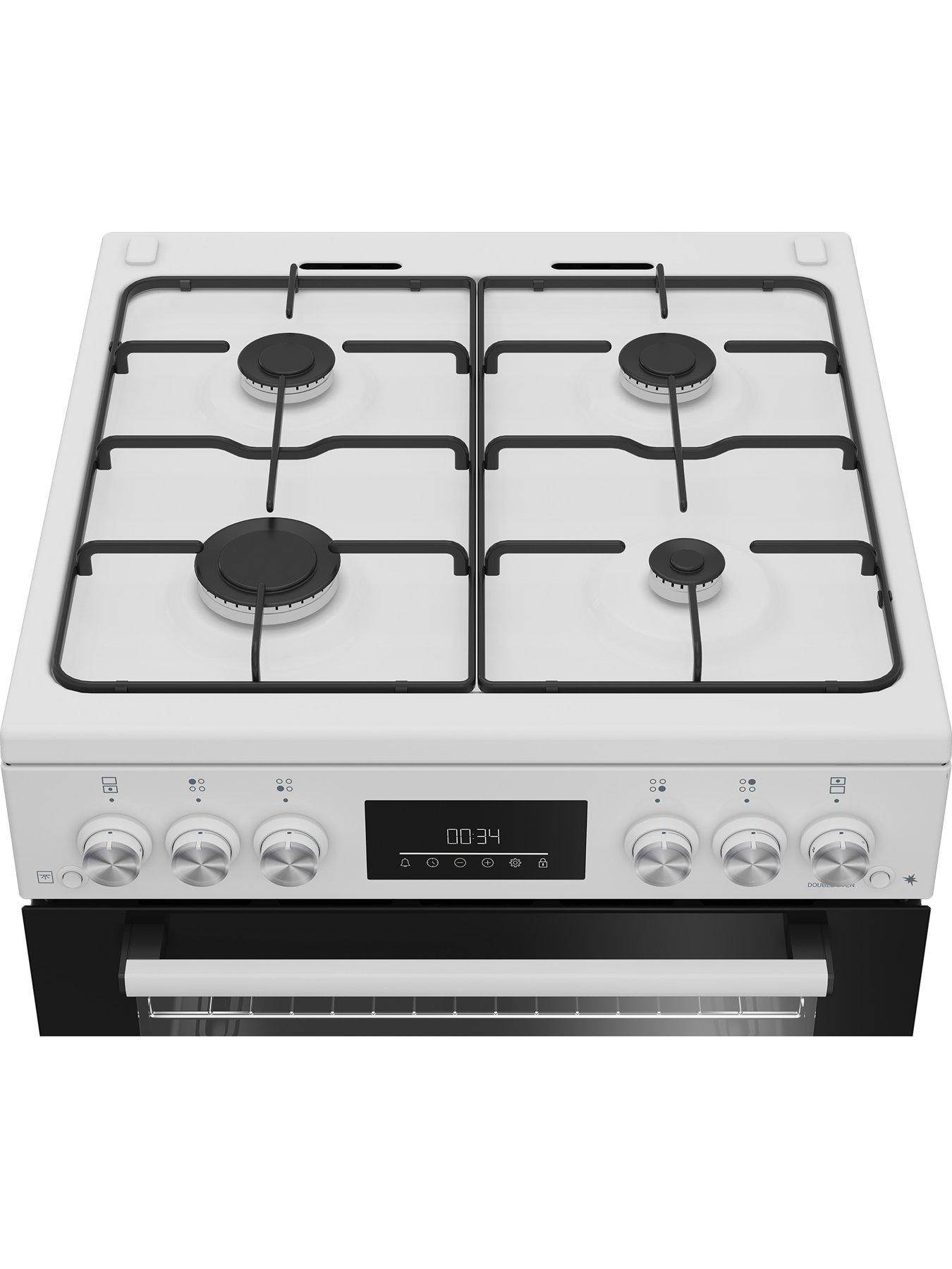  image of beko-fdg6231cw-double-oven-gas-cooker-white