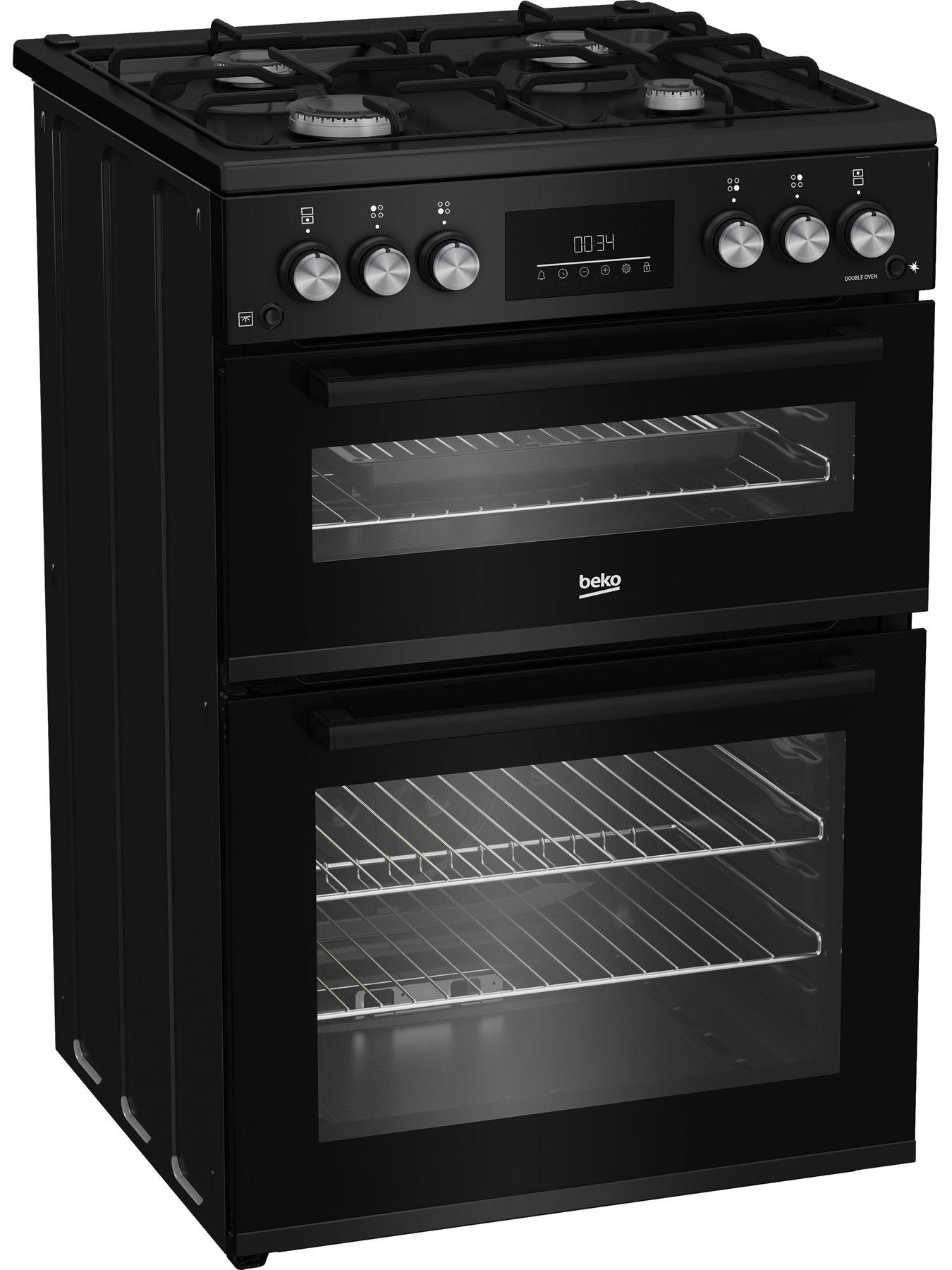 Image 2 of 6 of Beko FDG6231CK Double oven Gas Cooker Black