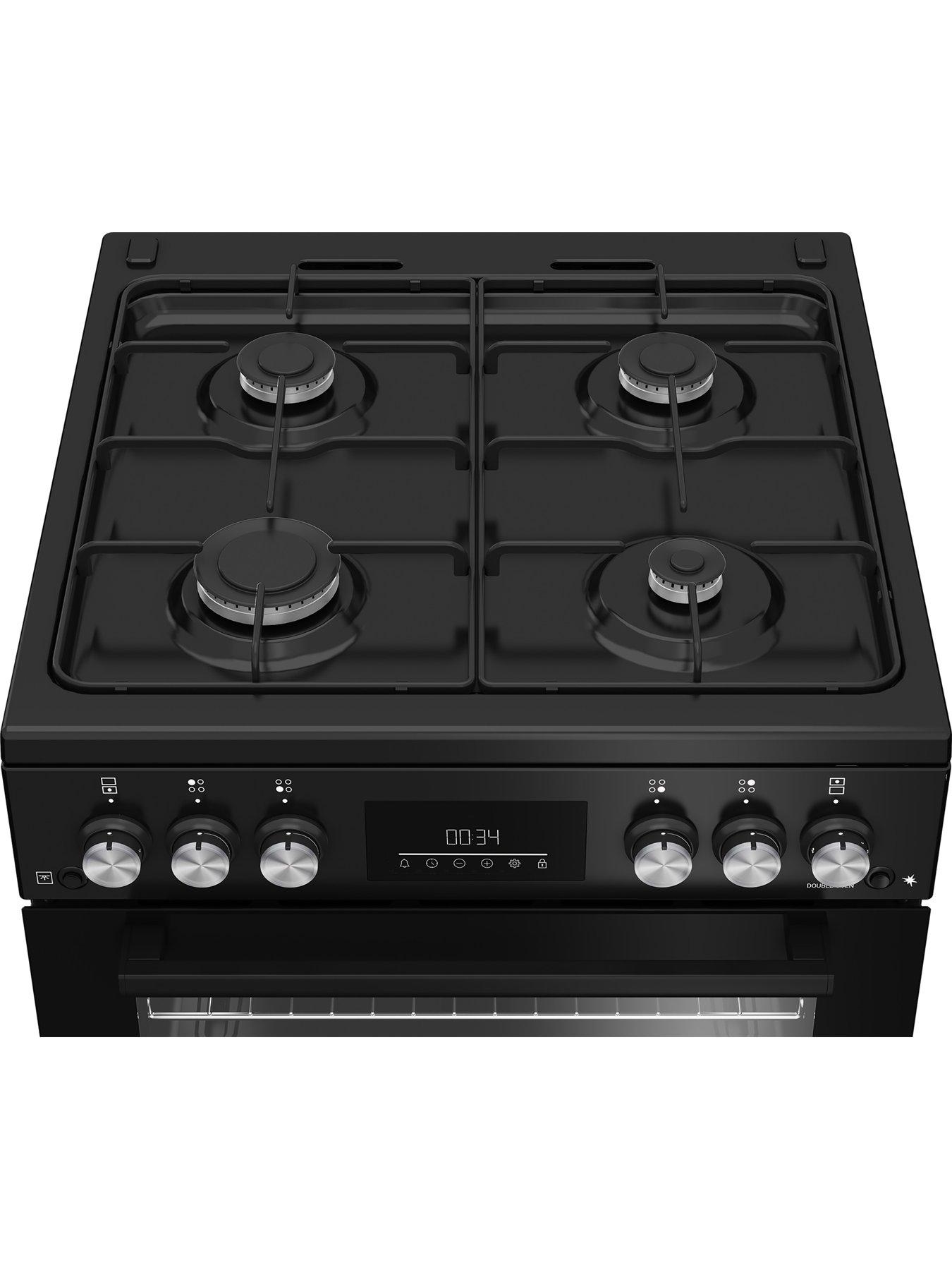 image of beko-fdg6231ck-double-oven-gas-cooker-black