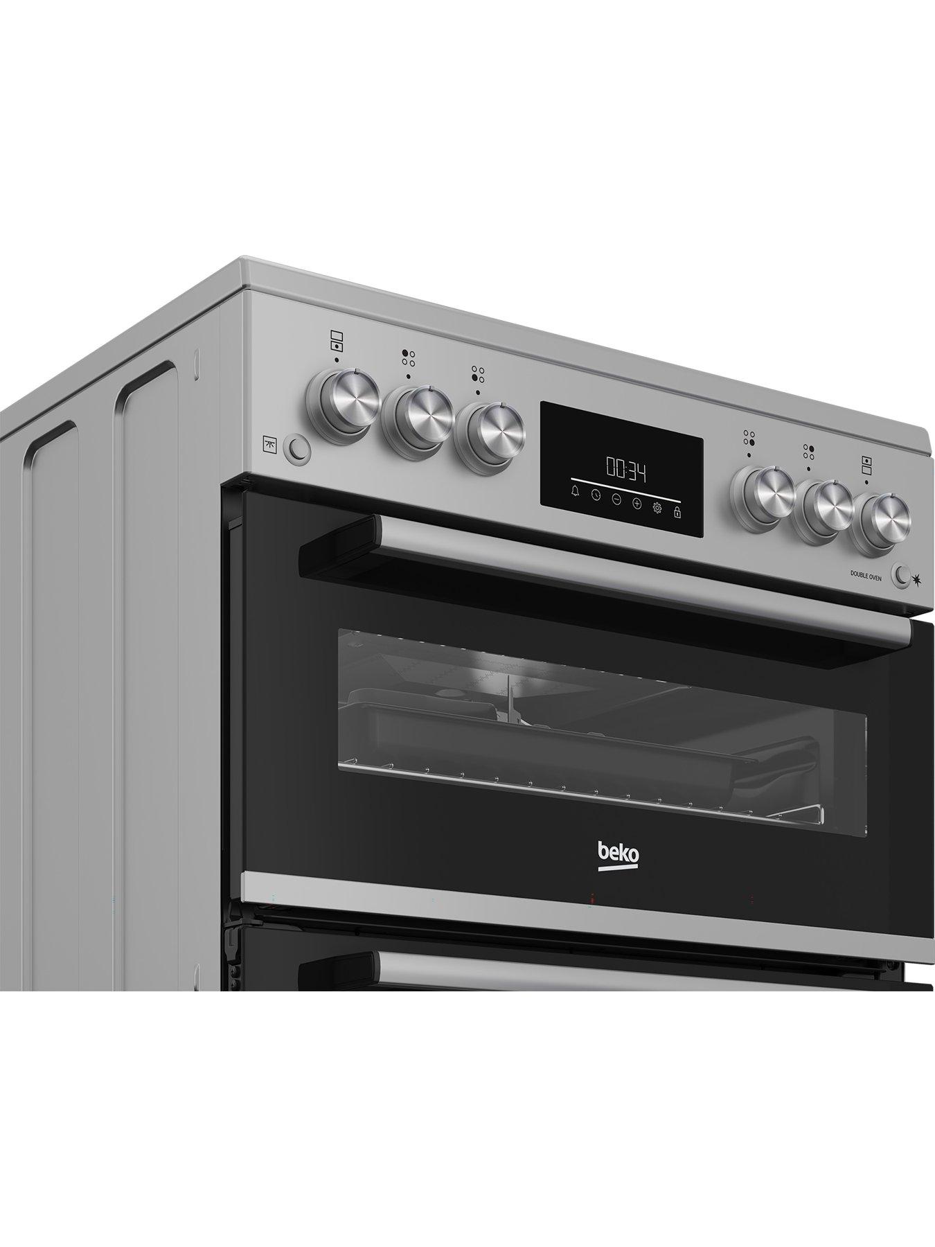  image of beko-fdg6231cs-double-oven-gas-cooker-silver