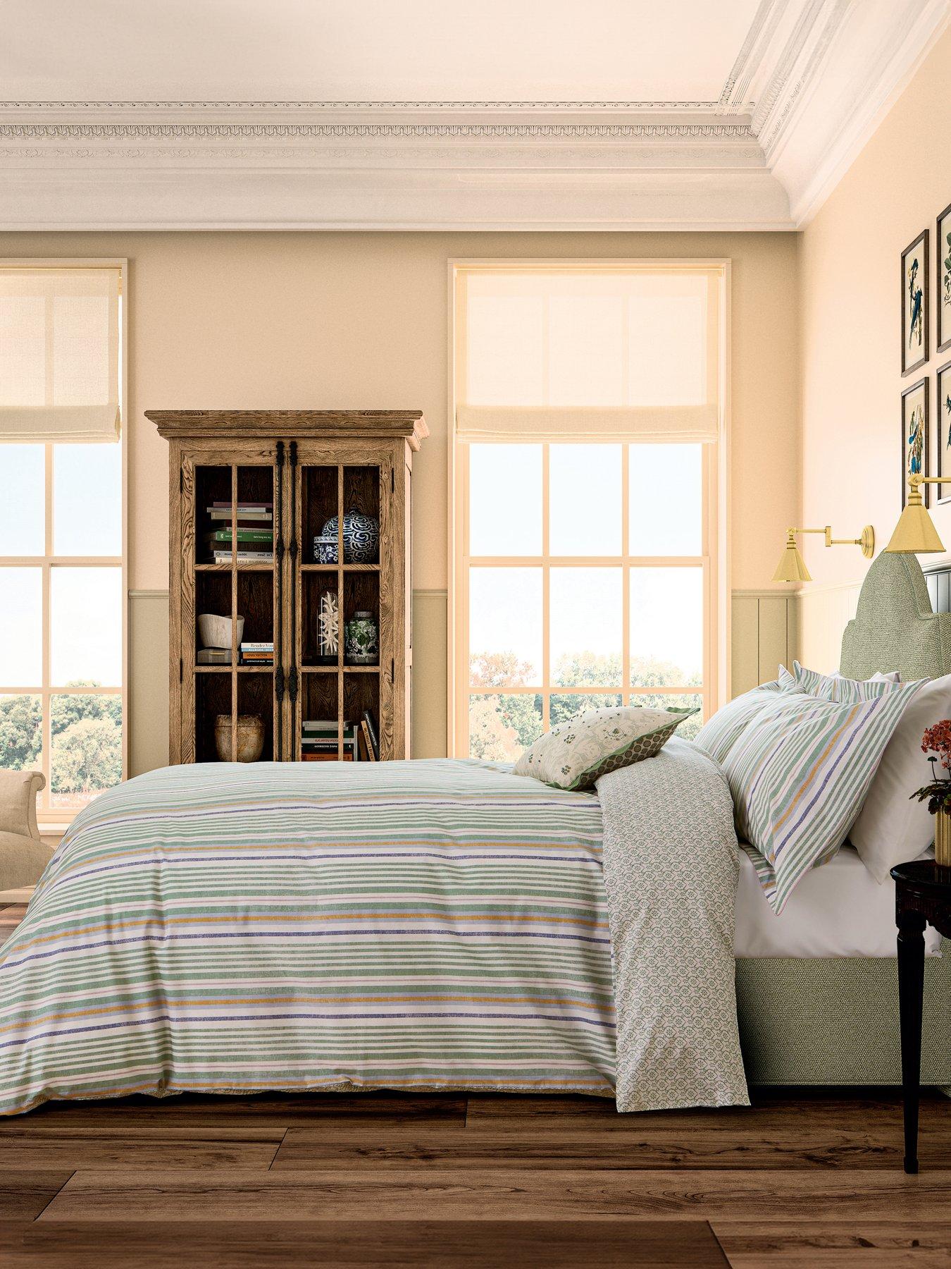 undefined Charleston Stripe Duvet Cover Set Green