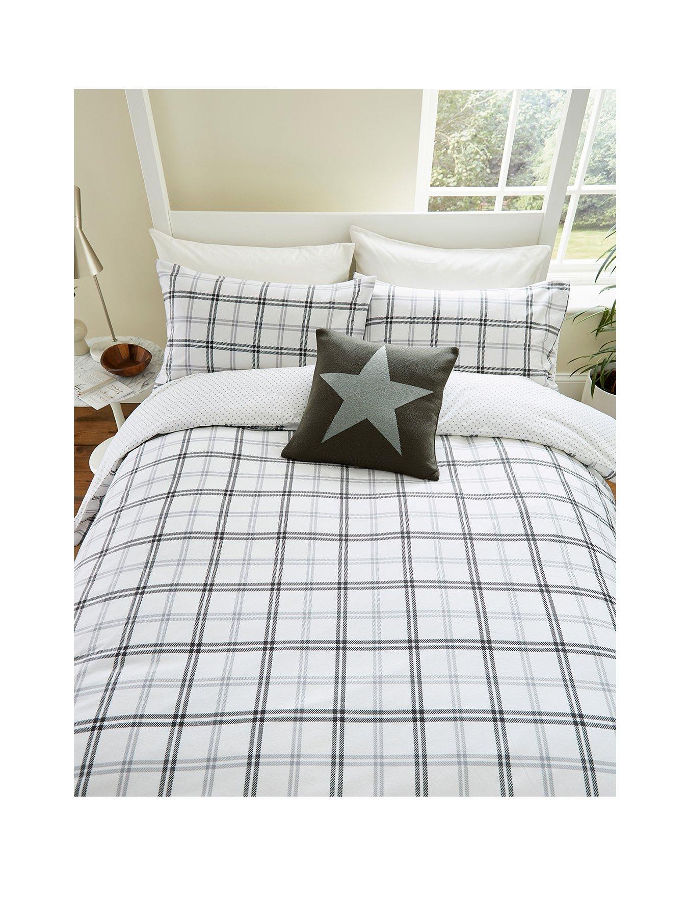 Image 2 of 5 of Helena Springfield Hunters Check Duvet Cover Set Grey
