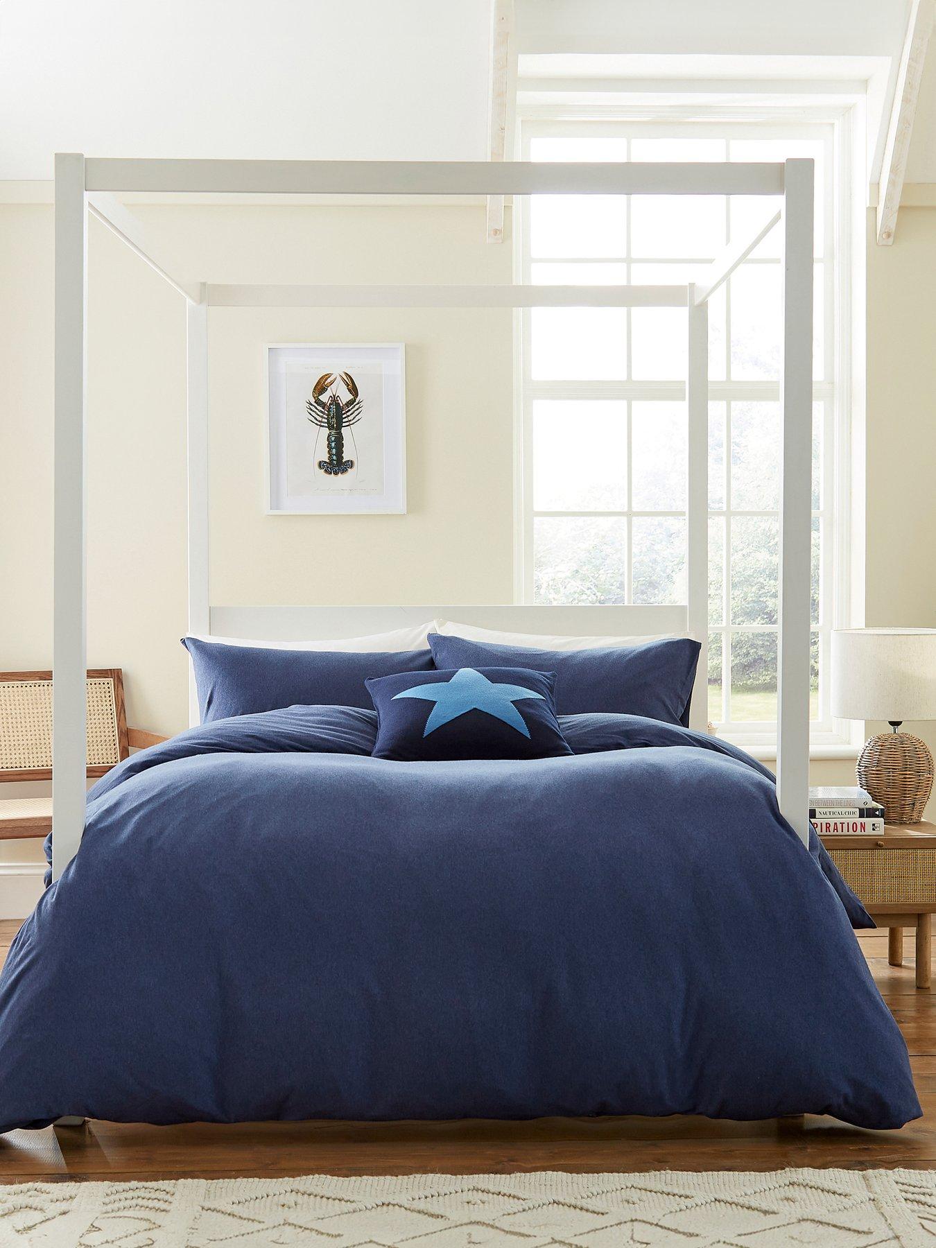 undefined Jersey Cover Duvet Set Navy