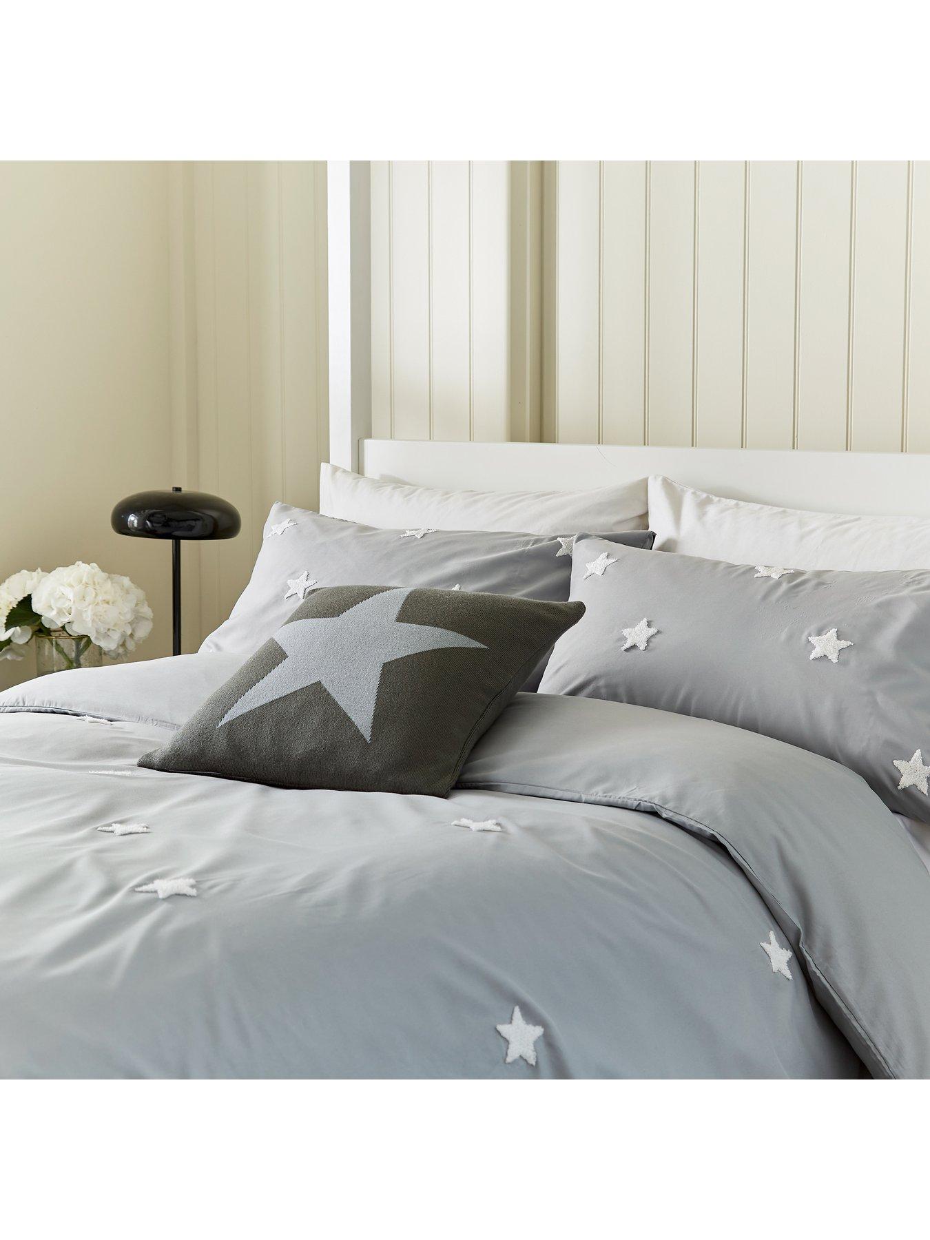 Image 3 of 5 of Helena Springfield Tufted Star Duvet Cover Set Grey