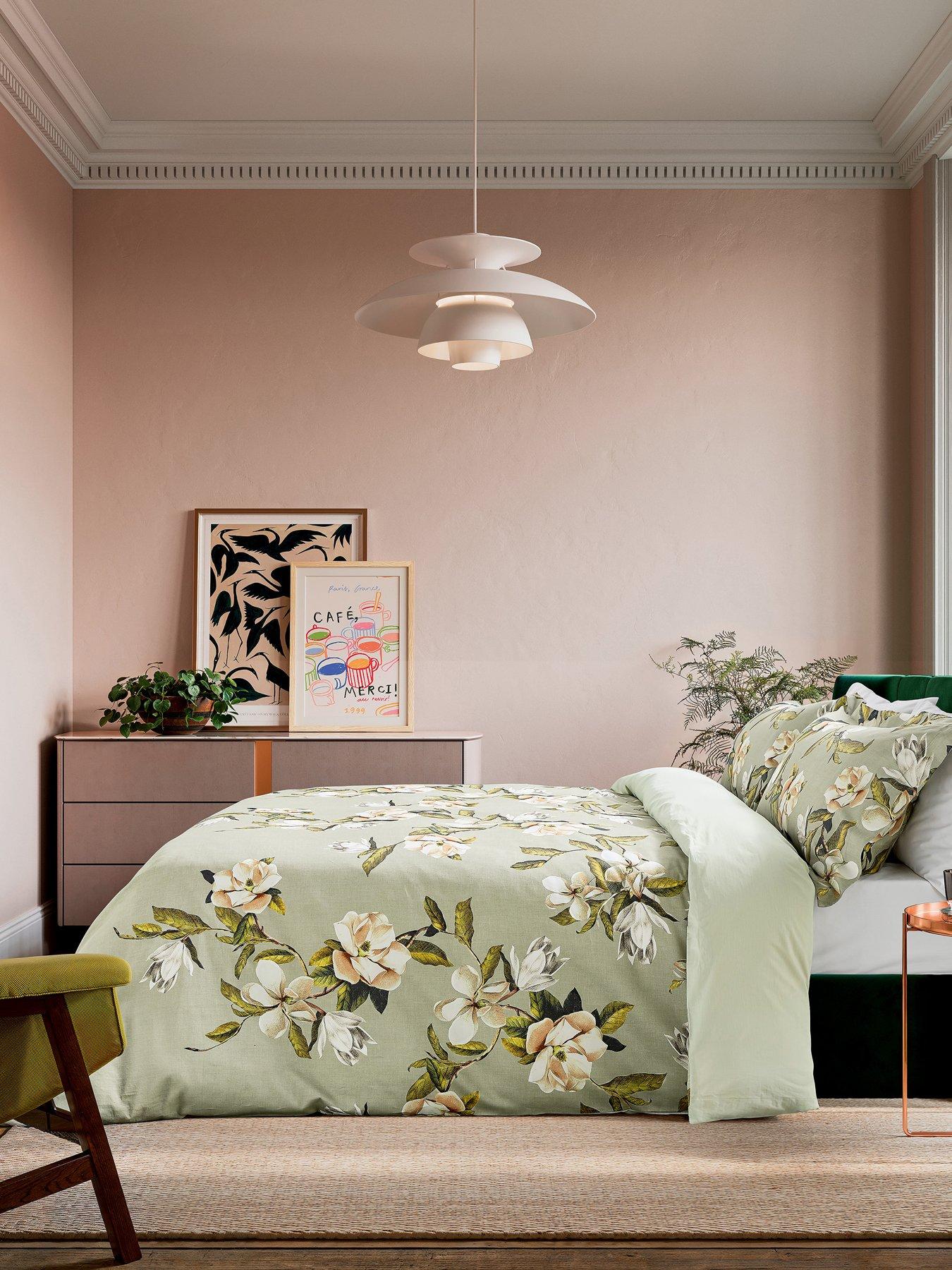 undefined Opal Floral Duvet Cover Set Sage