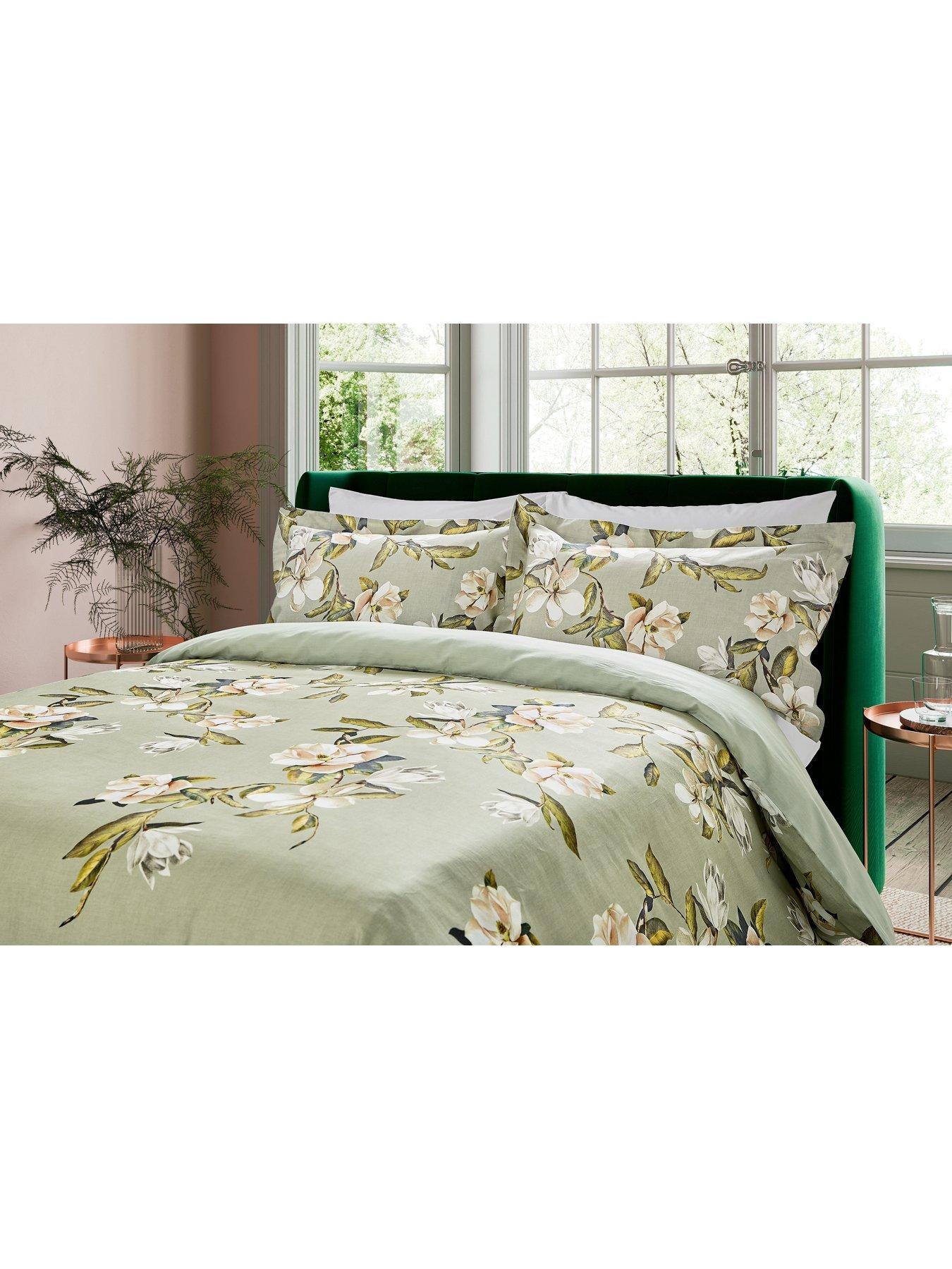 Image 3 of 5 of Ted Baker Opal Floral Duvet Cover Set Sage