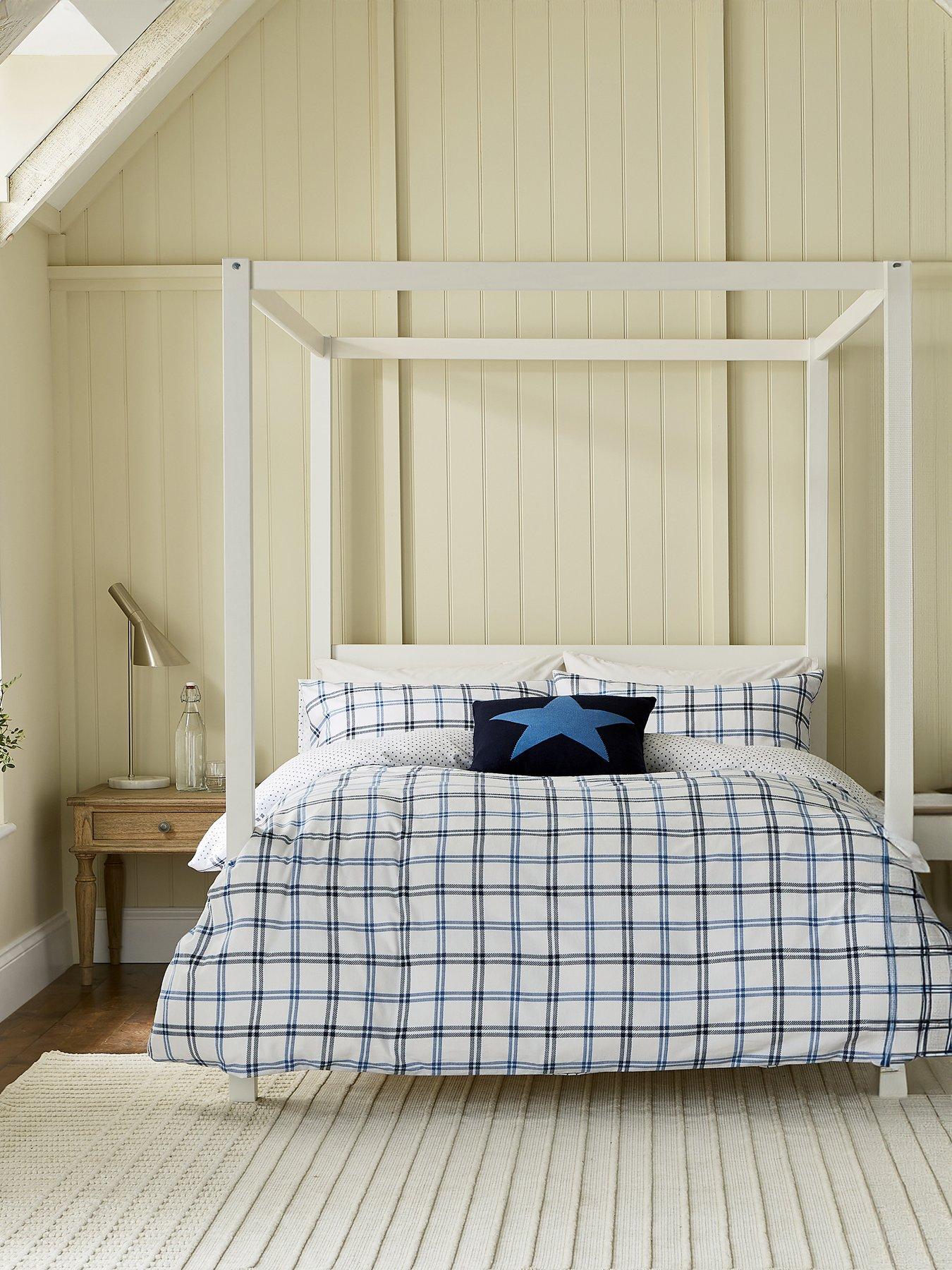 undefined Hunter's Check Duvet Cover Set Cobalt Blue/Navy