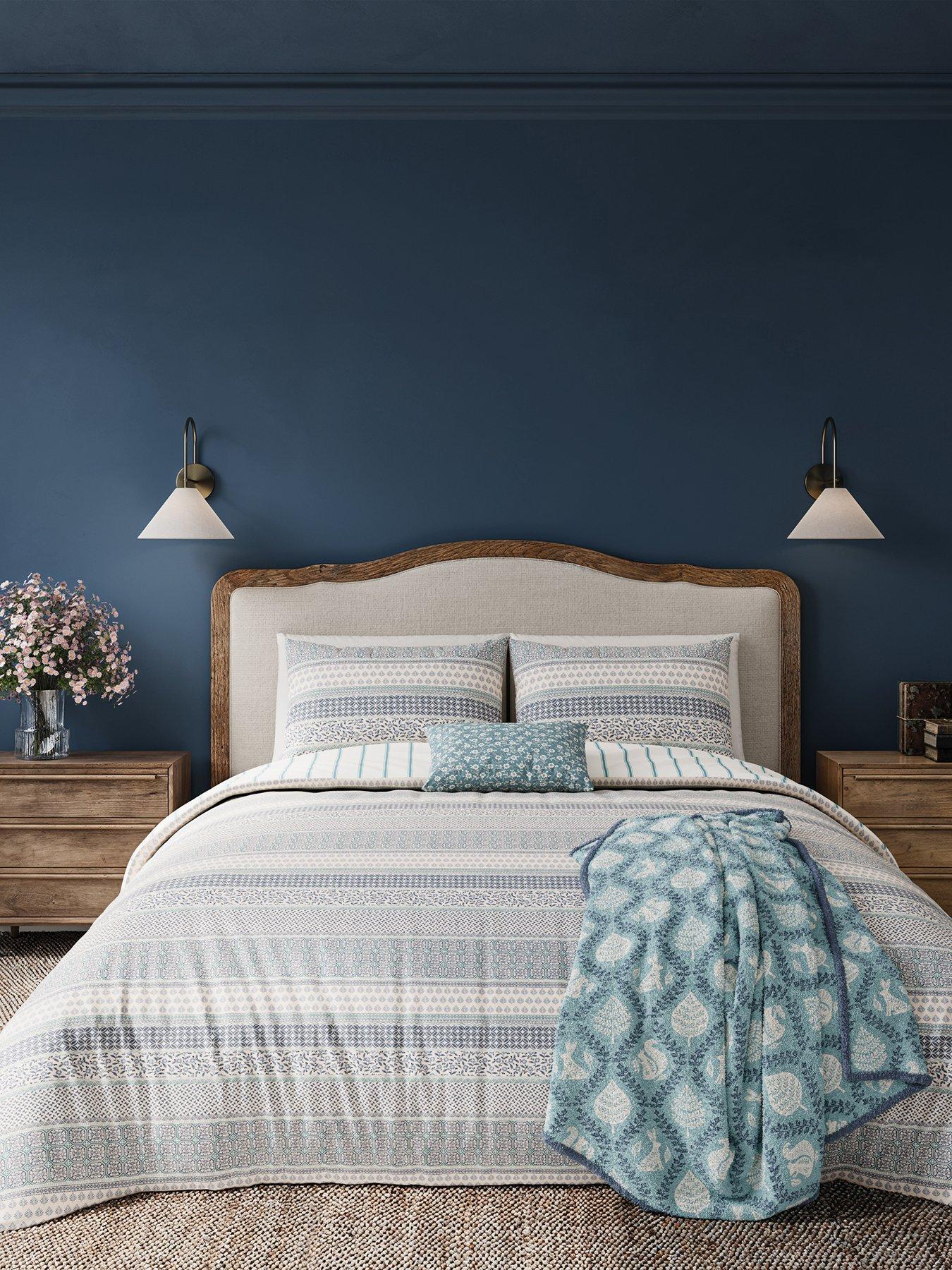 undefined Folk Stripe Duvet Cover Set Blue / Teal