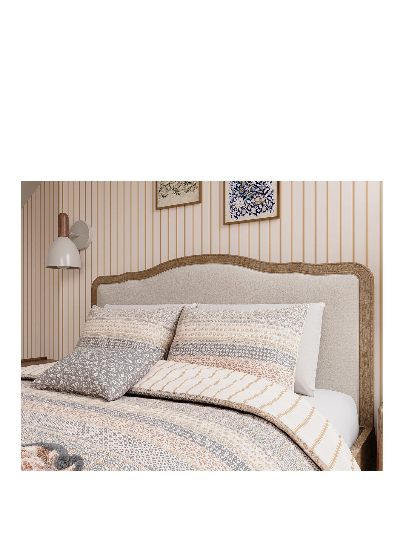 Image 2 of 4 of Helena Springfield Folk Stripe Duvet Cover Set Graphite/Copper