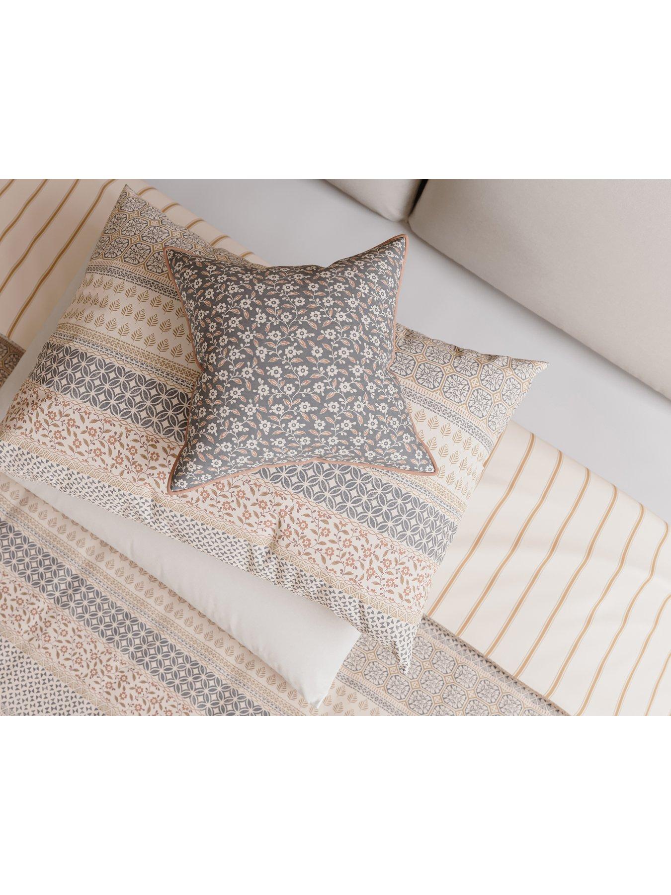 Image 4 of 4 of Helena Springfield Folk Stripe Duvet Cover Set Graphite/Copper
