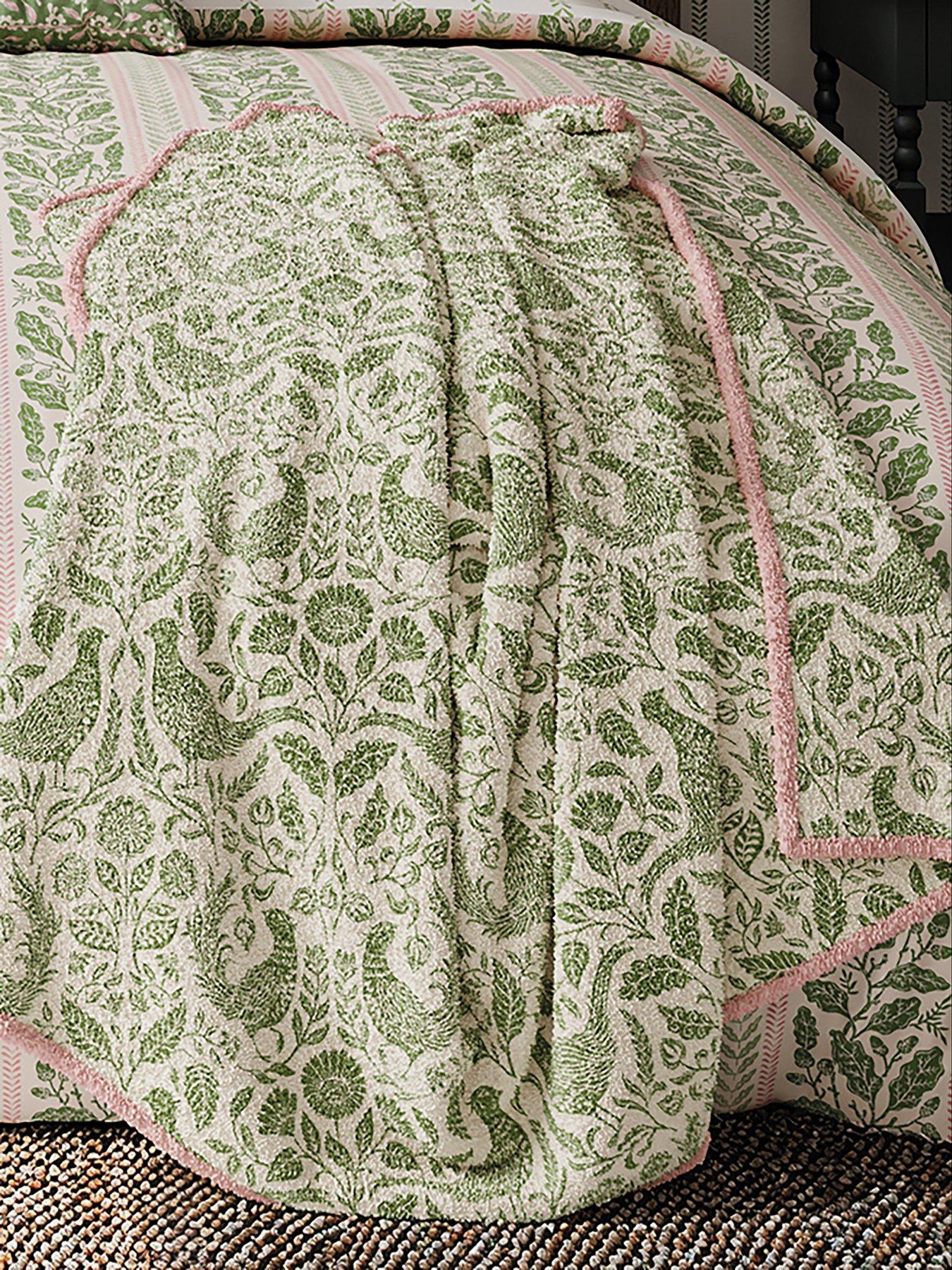 undefined Pheasant Fleece Green / Pink 140X180Cm