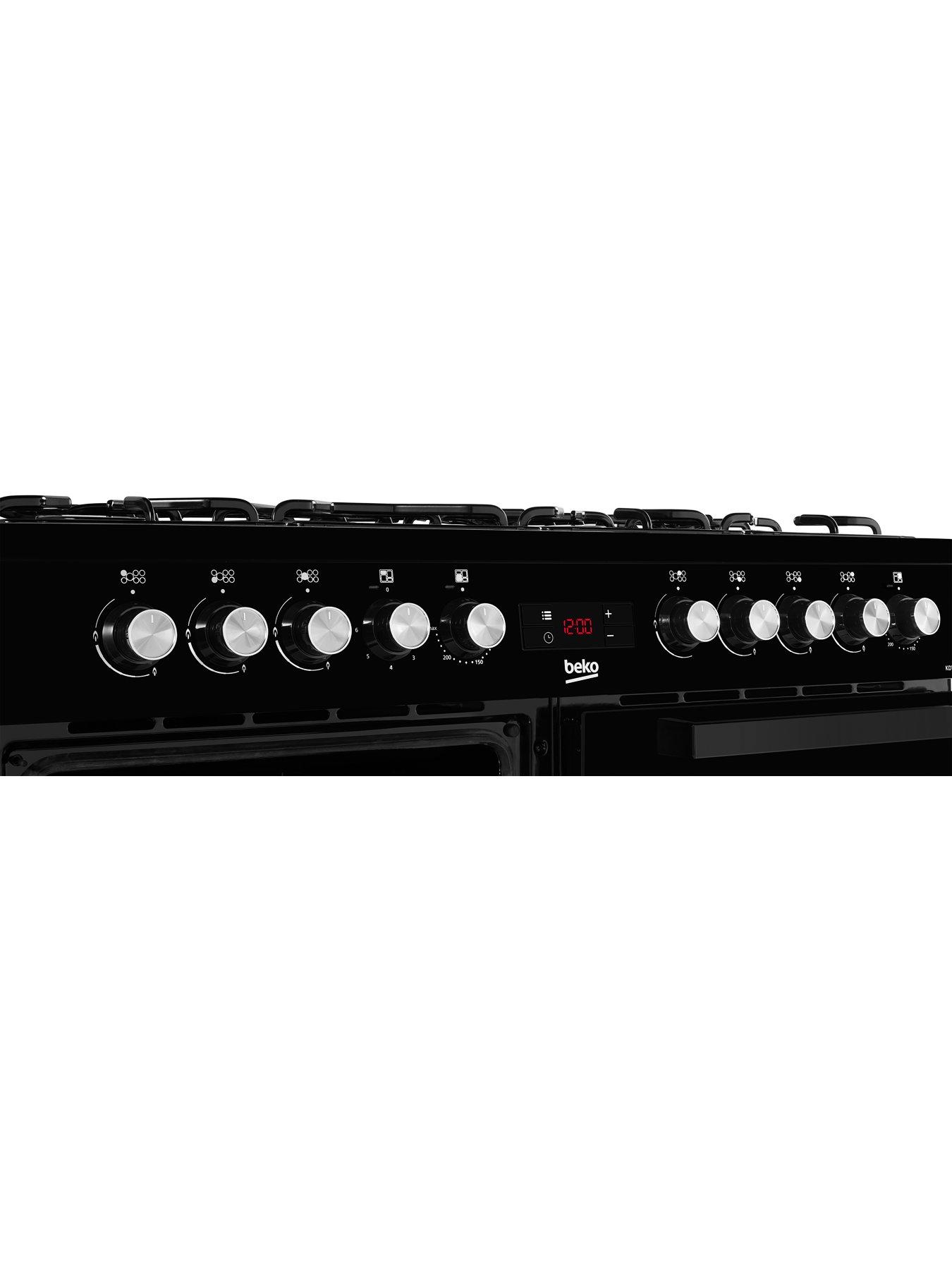 Image 4 of 6 of Beko KDVF100K 100cm wide with 7 burners Range Cooker Black
