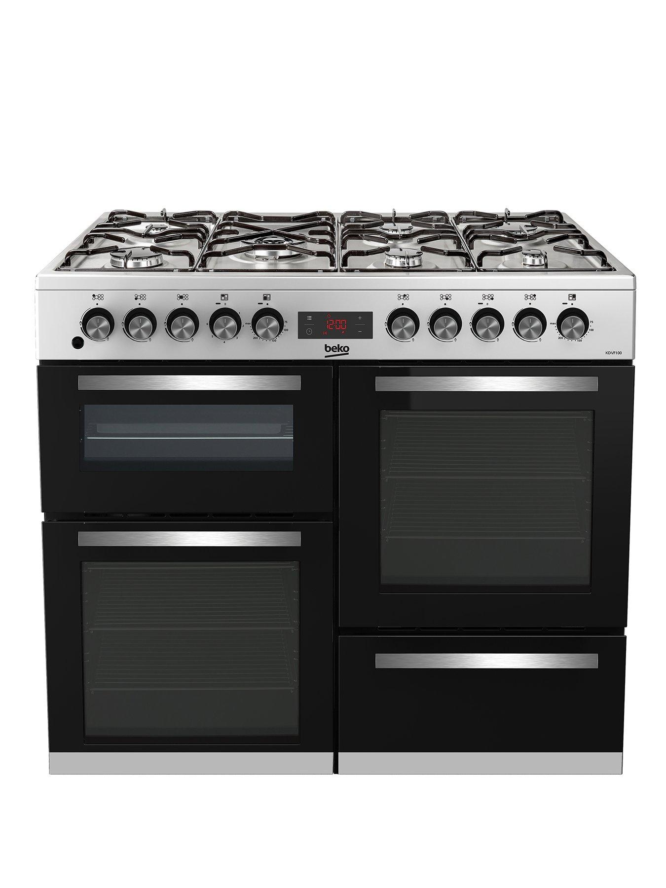 beko-kdv100x-100cm-wide-with-7-burners-range-cooker-stainless-steel