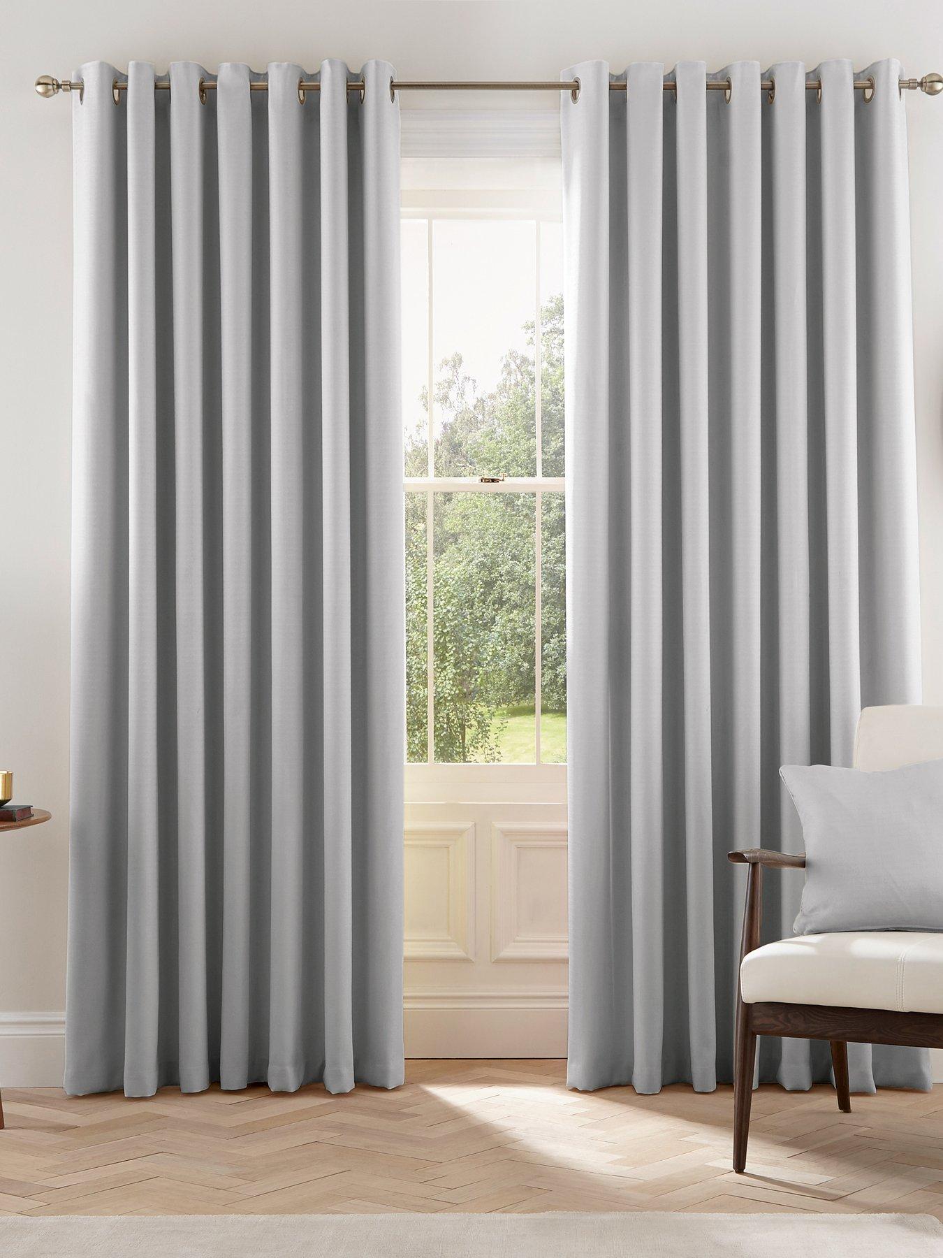 Image 1 of 3 of Helena Springfield Eden Lined Curtains W168xd137cm(w66xd54inches) Silver