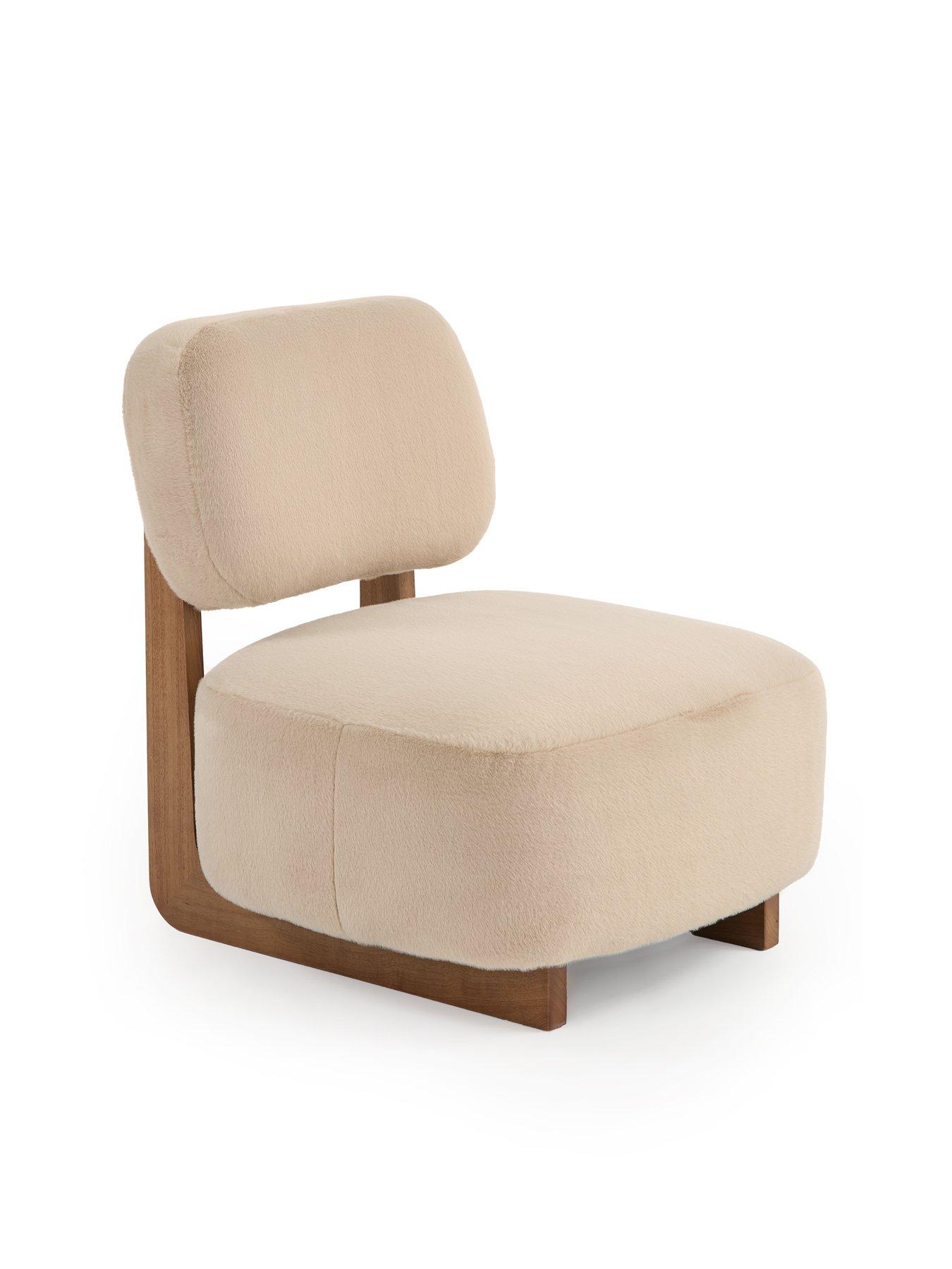 Image 3 of 7 of The Very Collection Dante Faux Fur Accent Chair