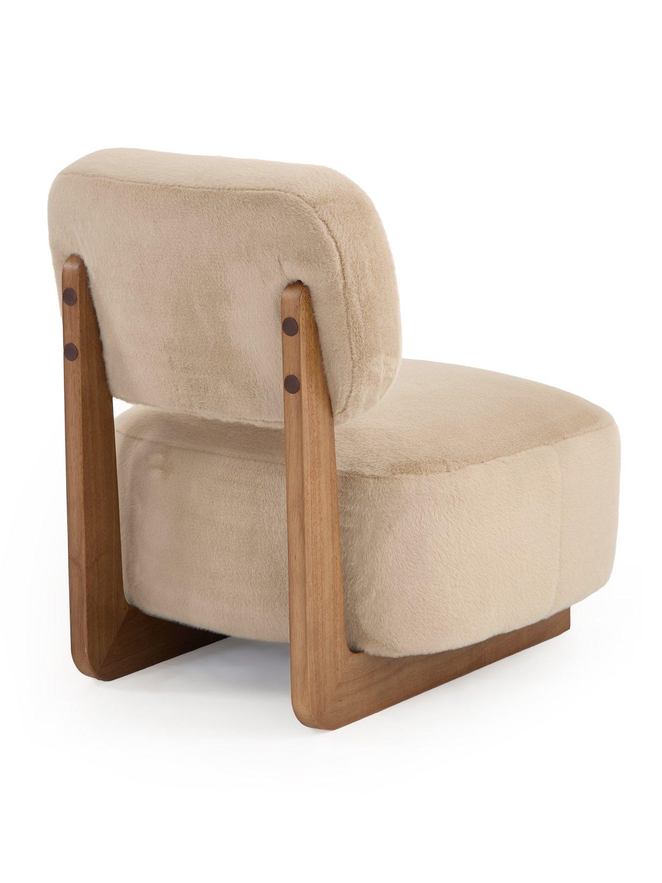 Image 4 of 7 of The Very Collection Dante Faux Fur Accent Chair