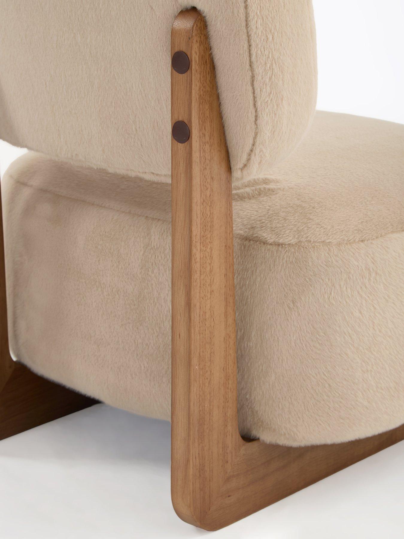 Image 6 of 7 of The Very Collection Dante Faux Fur Accent Chair