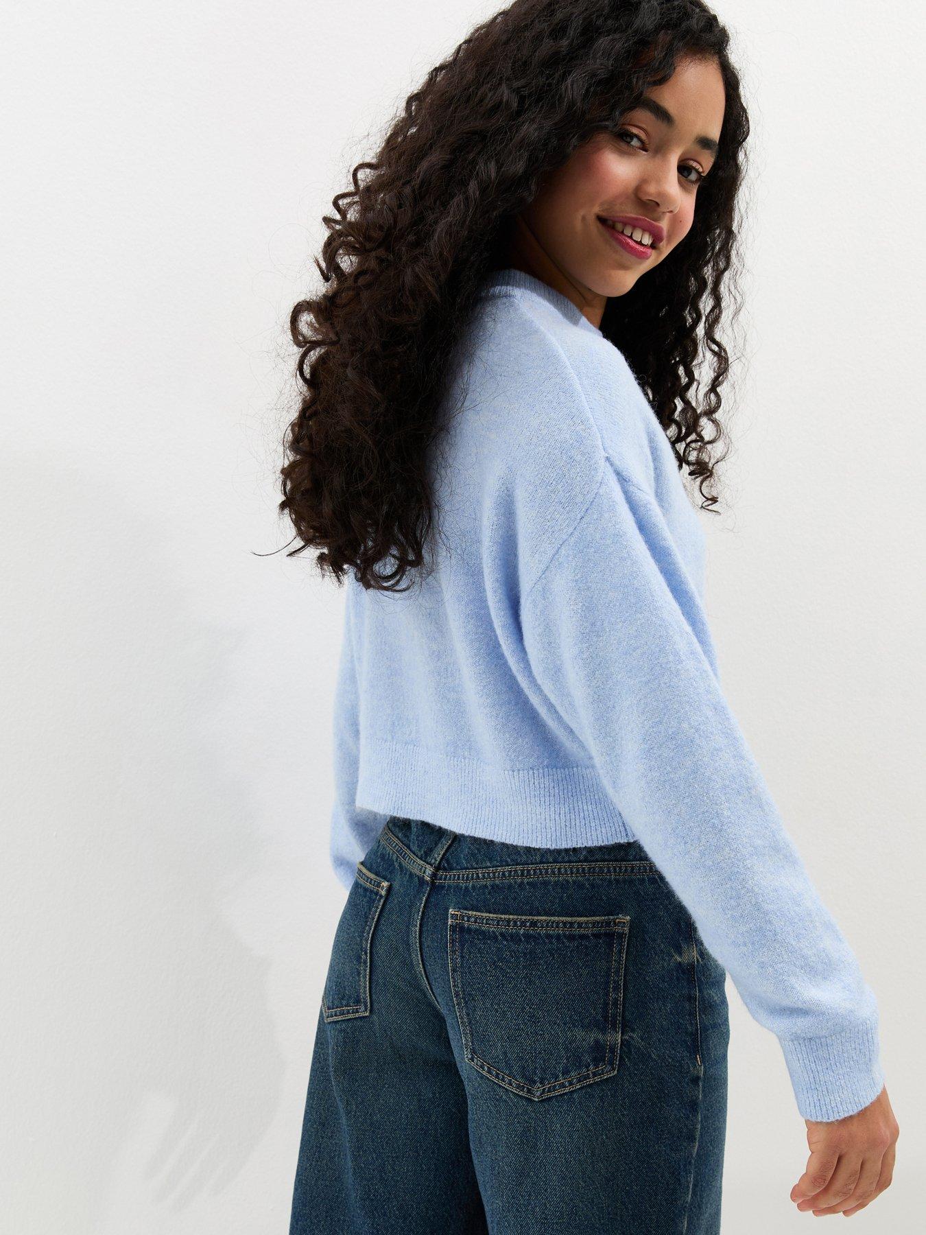 Image 2 of 5 of New Look 915 Girls Crew Neck Jumper - Light Blue