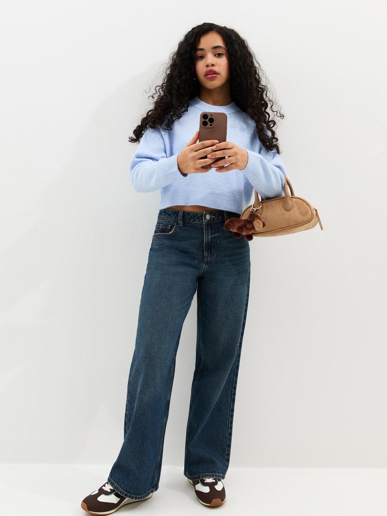 Image 3 of 5 of New Look 915 Girls Crew Neck Jumper - Light Blue