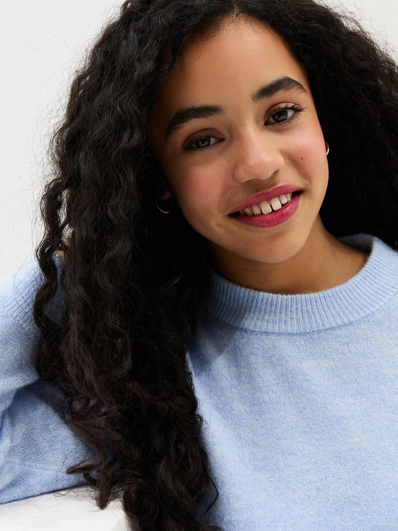 Image 4 of 5 of New Look 915 Girls Crew Neck Jumper - Light Blue