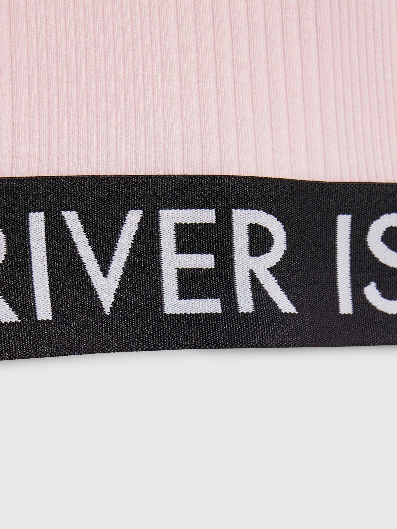 Image 3 of 4 of River Island Older Girls Ribbed Waistband Top - Light Pink