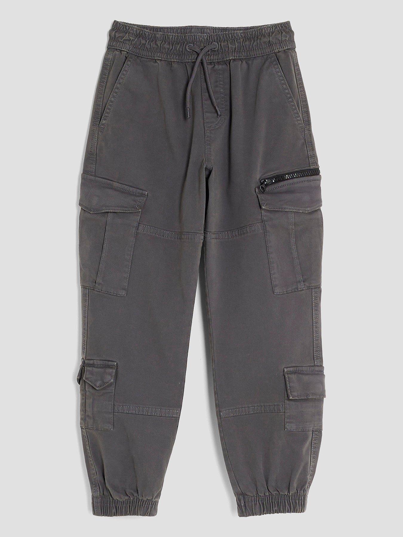 undefined Older Boys Herrin Cargo Pants - Grey