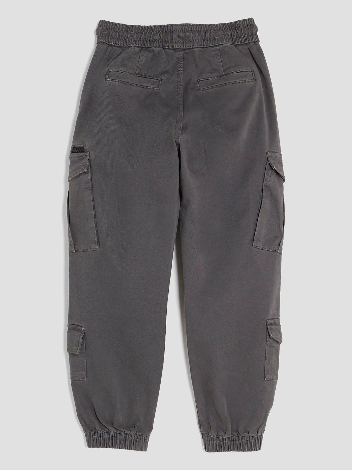Image 2 of 4 of River Island Older Boys Herrin Cargo Pants - Grey