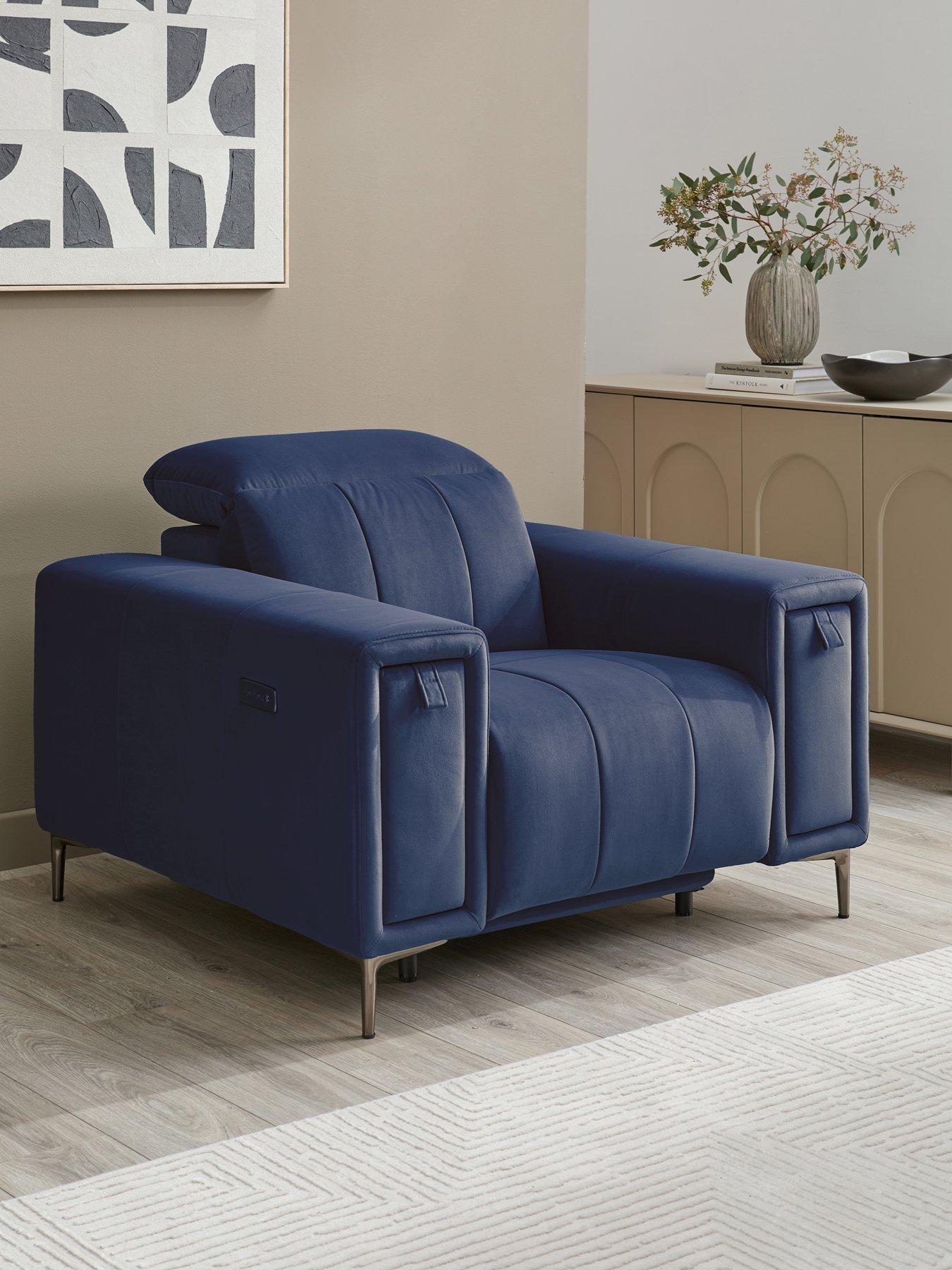The Very Collection Grove Fabric Power Electric Recliner Armchair With Storage - FSC® Certified