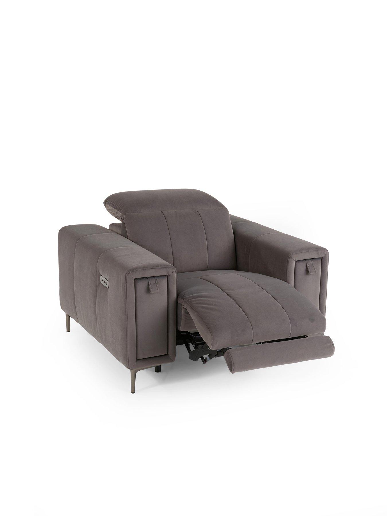 Image 3 of 7 of The Very Collection Grove Fabric Power Electric Recliner Armchair With Storage - FSC&reg; Certified