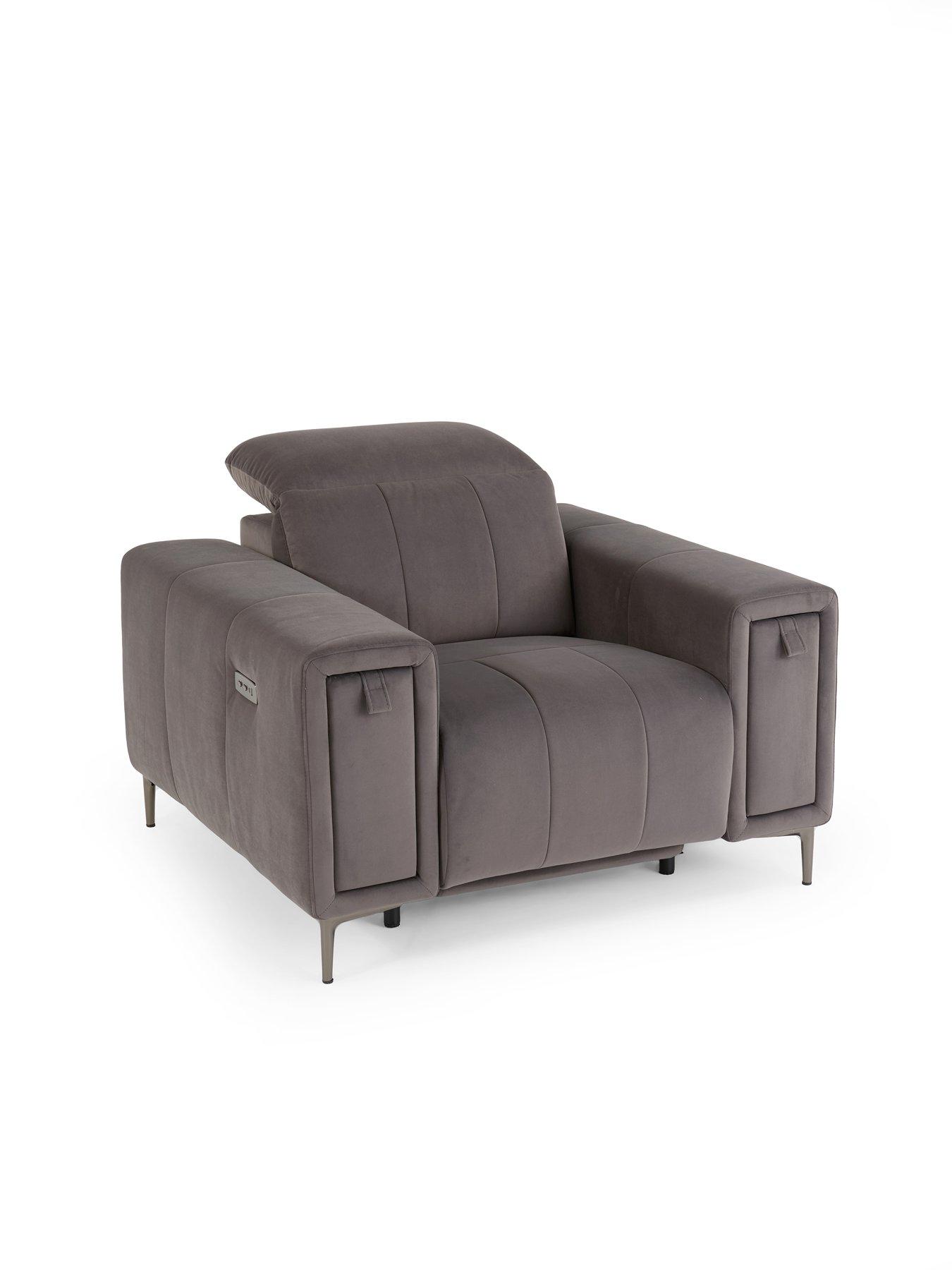 Image 4 of 7 of The Very Collection Grove Fabric Power Electric Recliner Armchair With Storage - FSC&reg; Certified