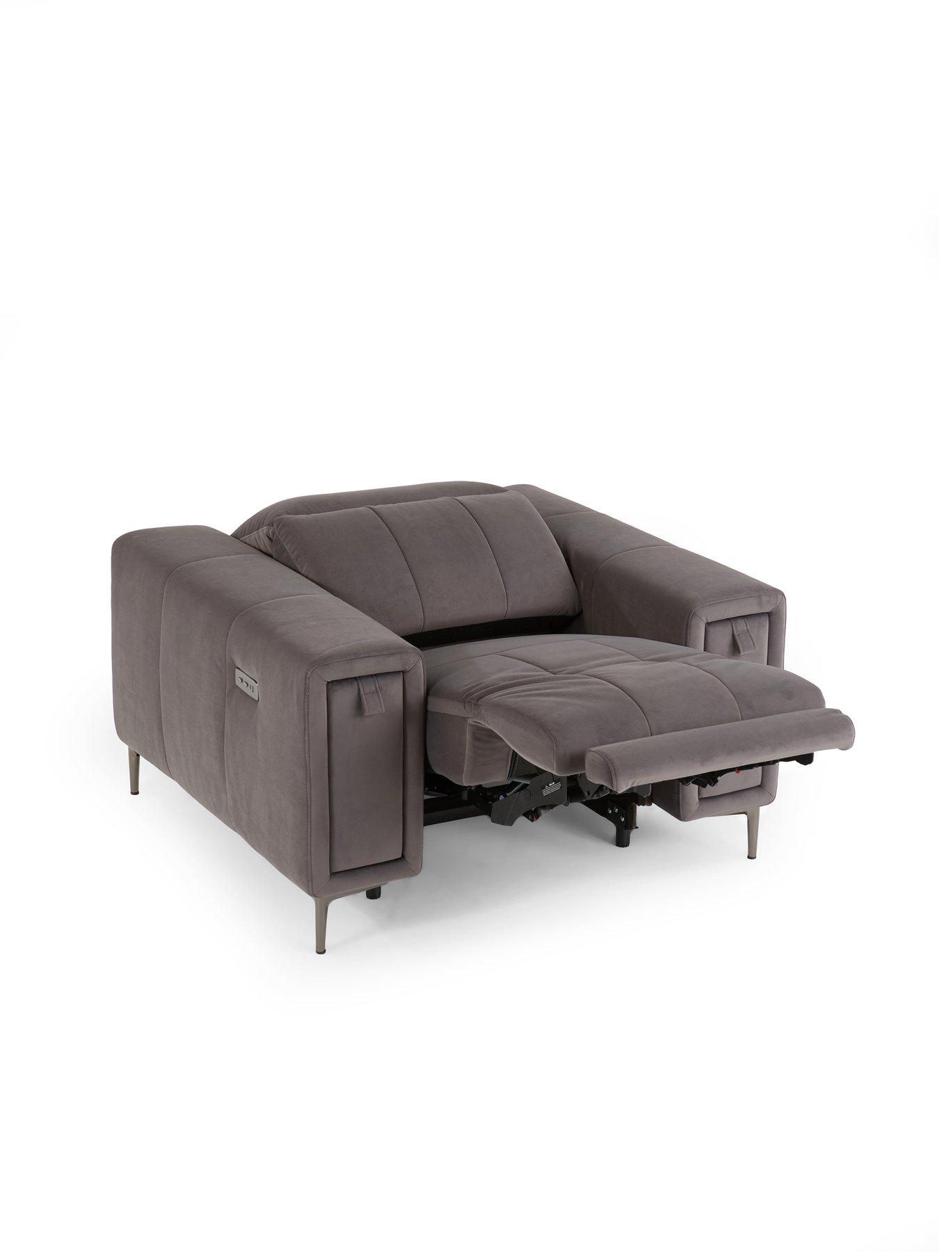 Image 5 of 7 of The Very Collection Grove Fabric Power Electric Recliner Armchair With Storage - FSC&reg; Certified