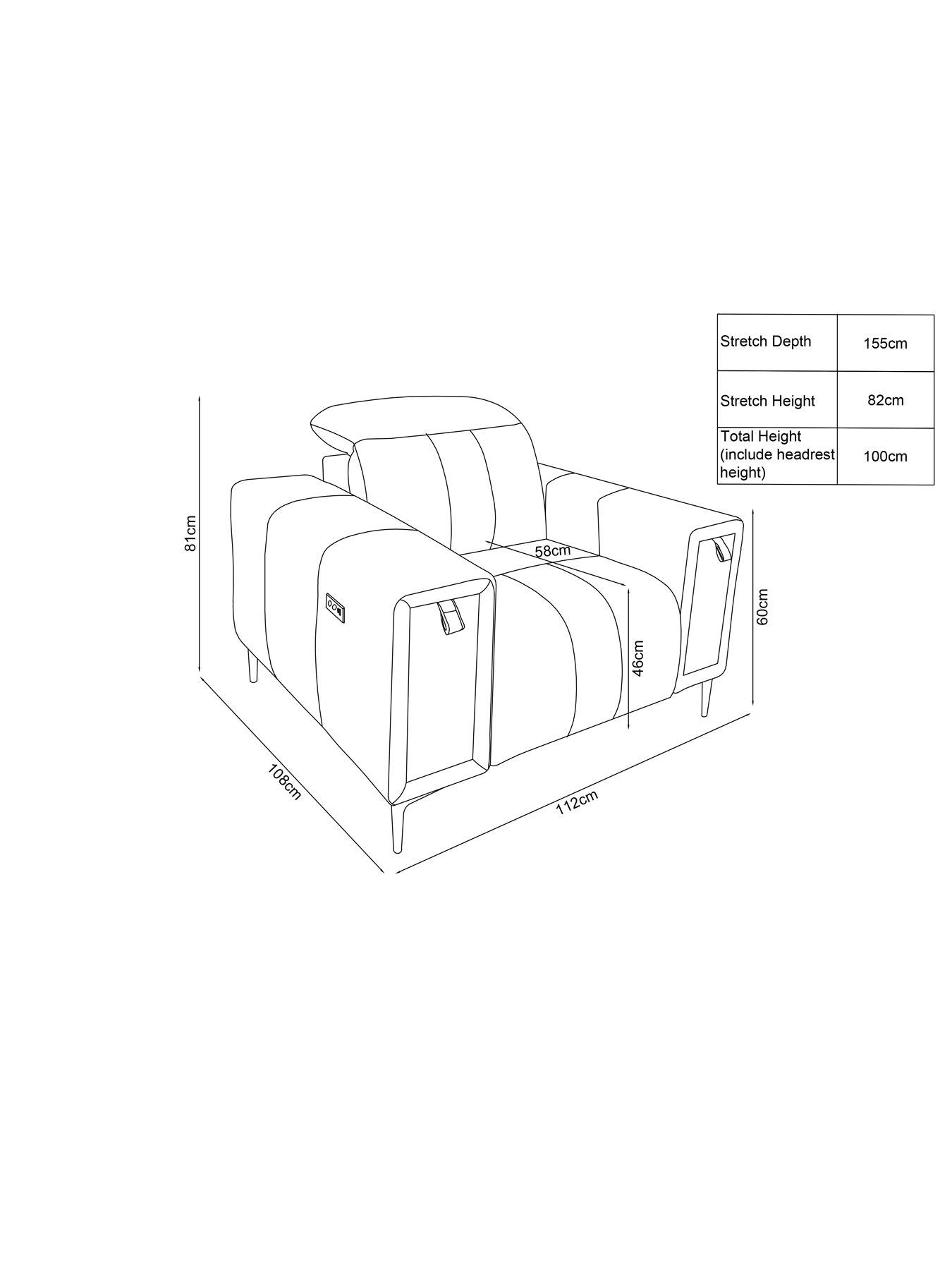 Image 7 of 7 of The Very Collection Grove Fabric Power Electric Recliner Armchair With Storage - FSC&reg; Certified