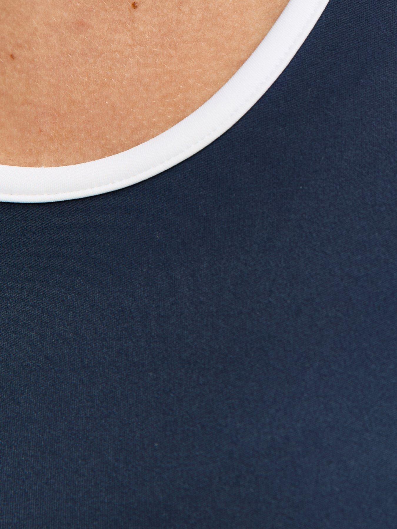  image of new-look-915-girls-contrast-trim-crop-top-navy