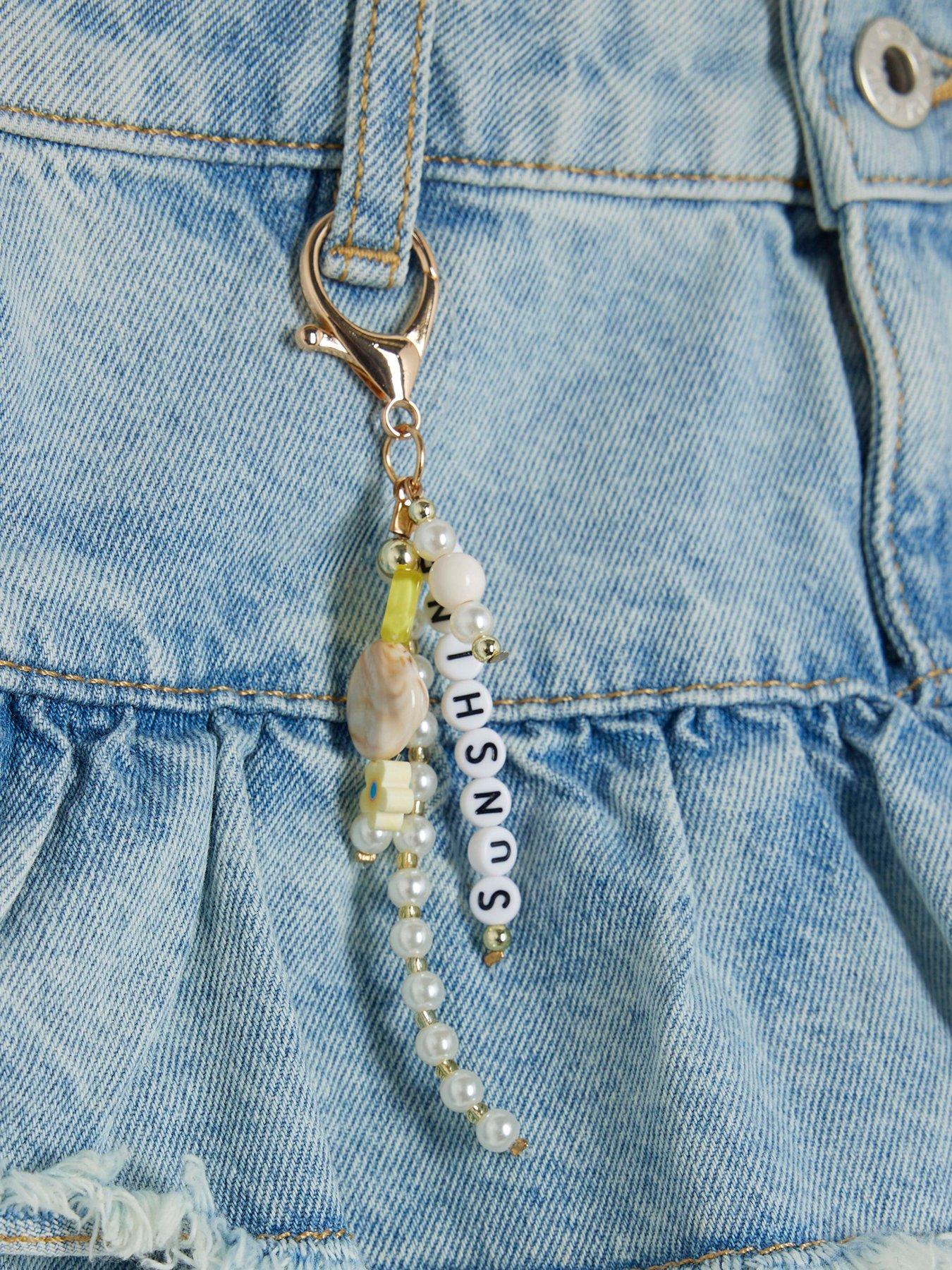 Image 4 of 4 of River Island Older Girls Tiered Charm Rara Skirt - Blue