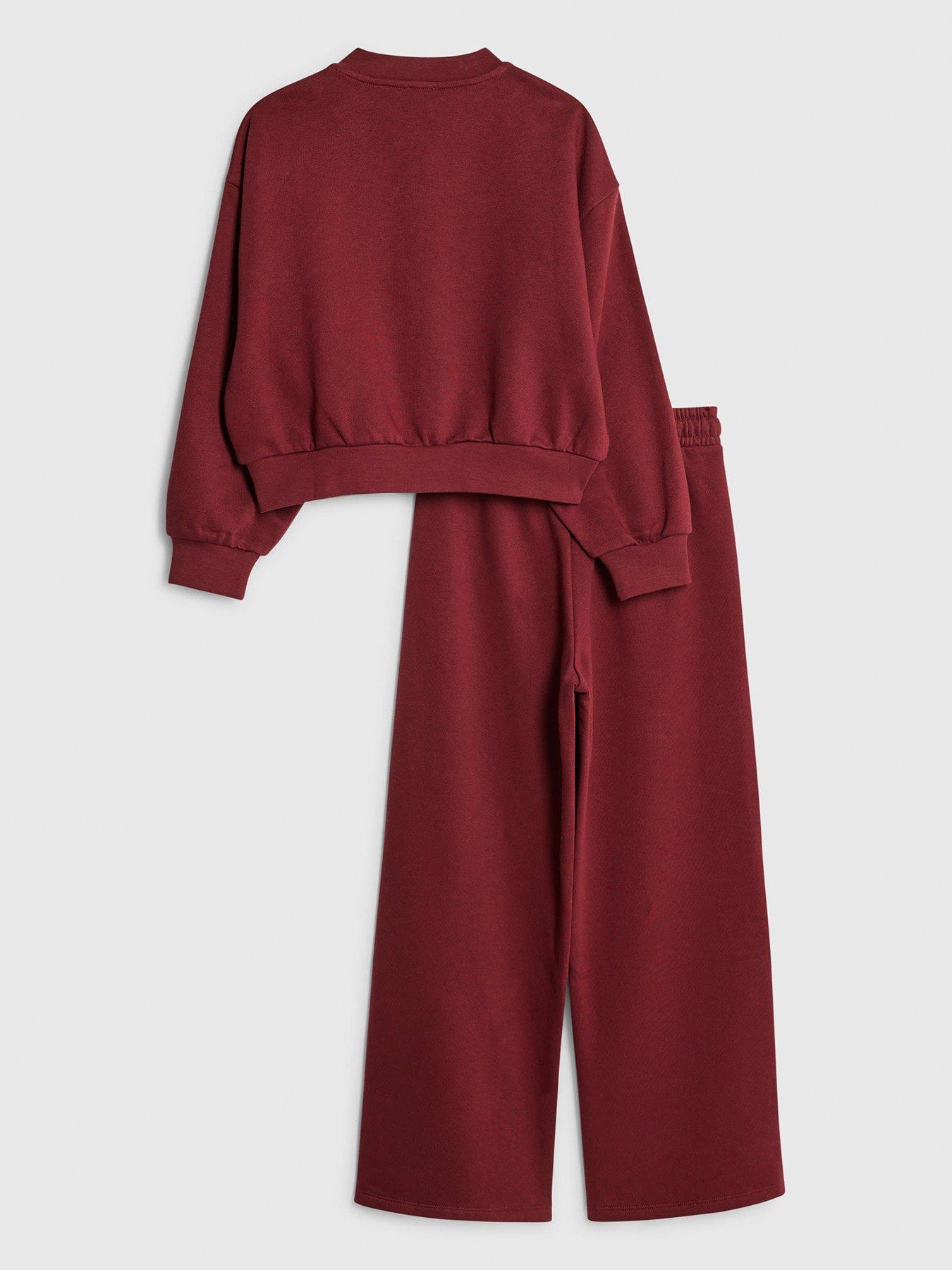  image of river-island-older-girls-lace-sweatshirt-set