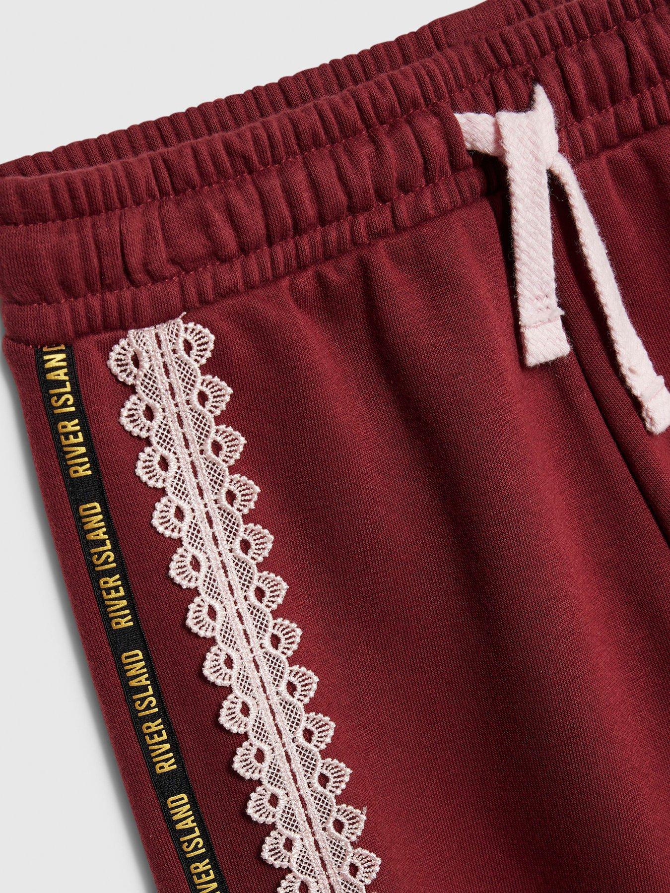  image of river-island-older-girls-lace-sweatshirt-set