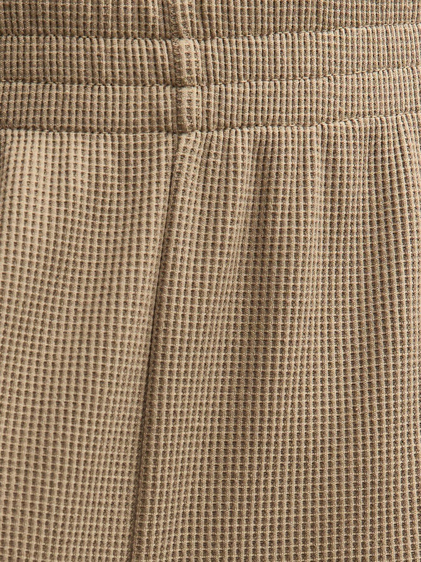Image 6 of 6 of New Look 915 Girls Camel Waffle Wide Leg Co-ord Trousers - Light Brown