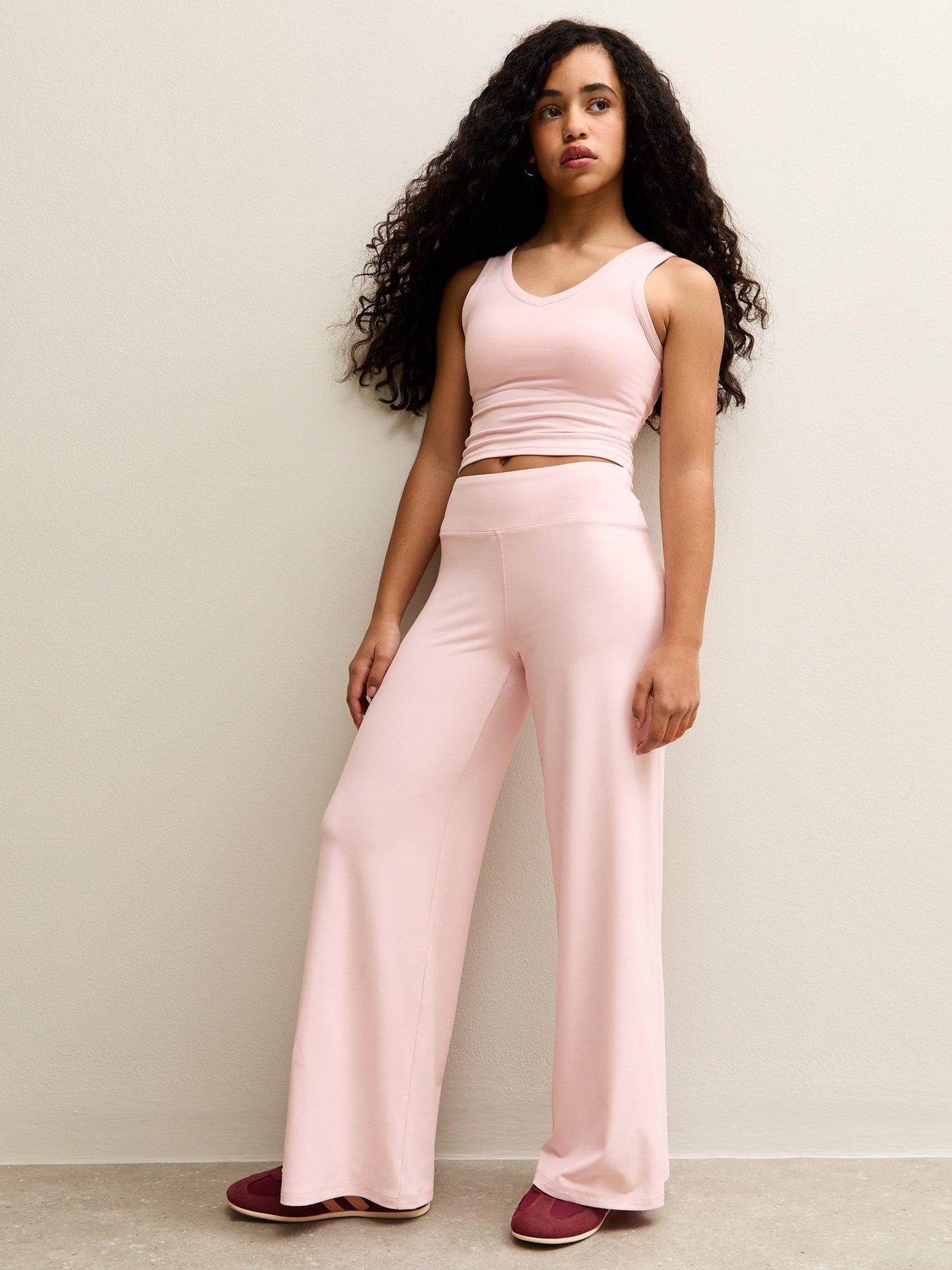 new-look-915-stretchy-wide-leg-leggings-light-pink