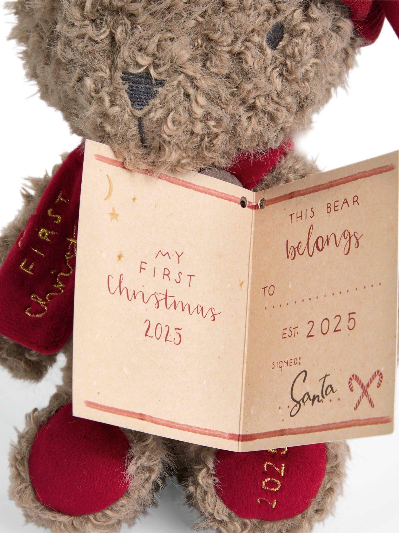 Image 4 of 5 of Mamas & Papas Christmas Bear Soft Toy 2025