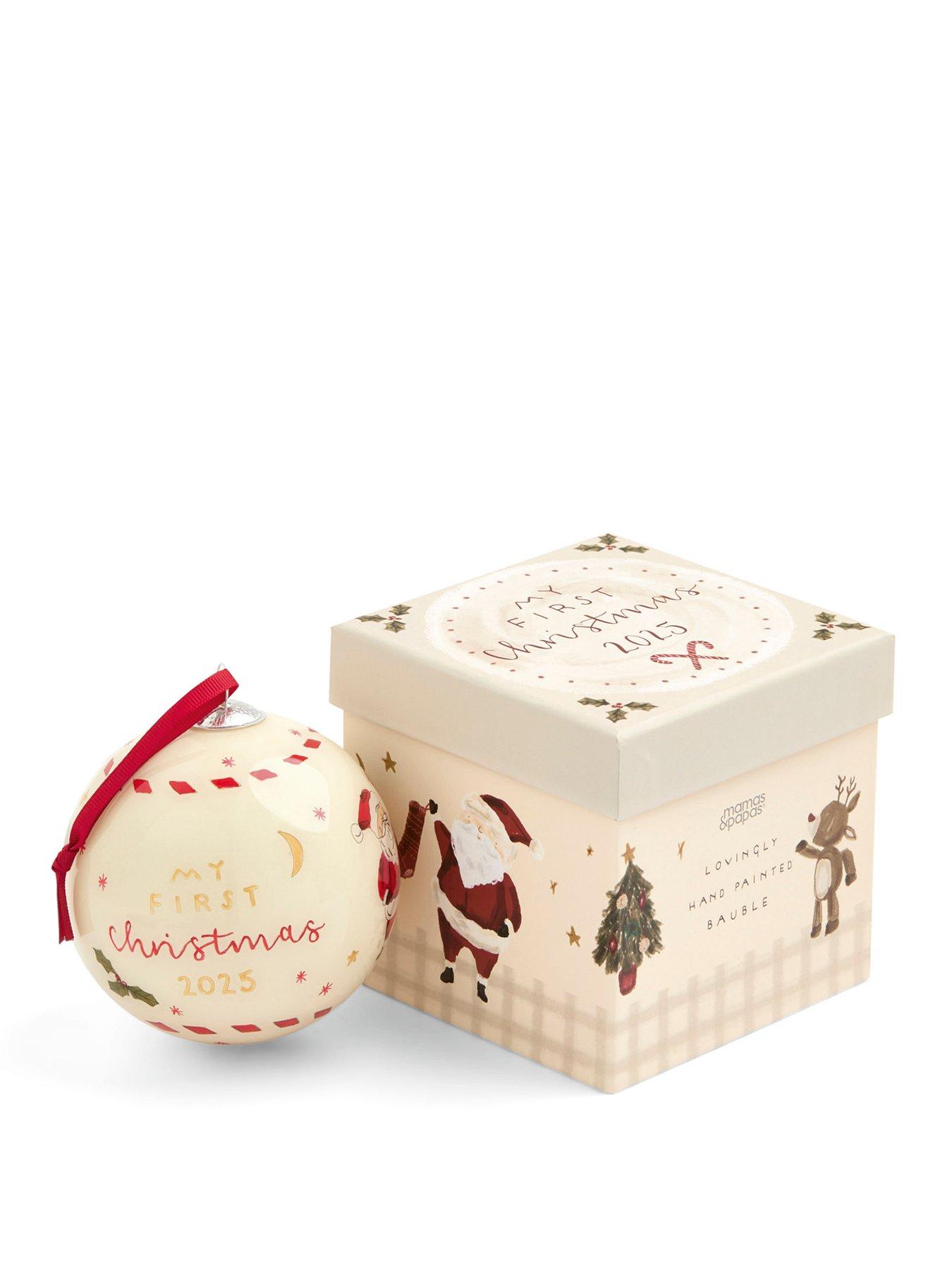  image of mamas-papas-glass-bauble-2025-neutral