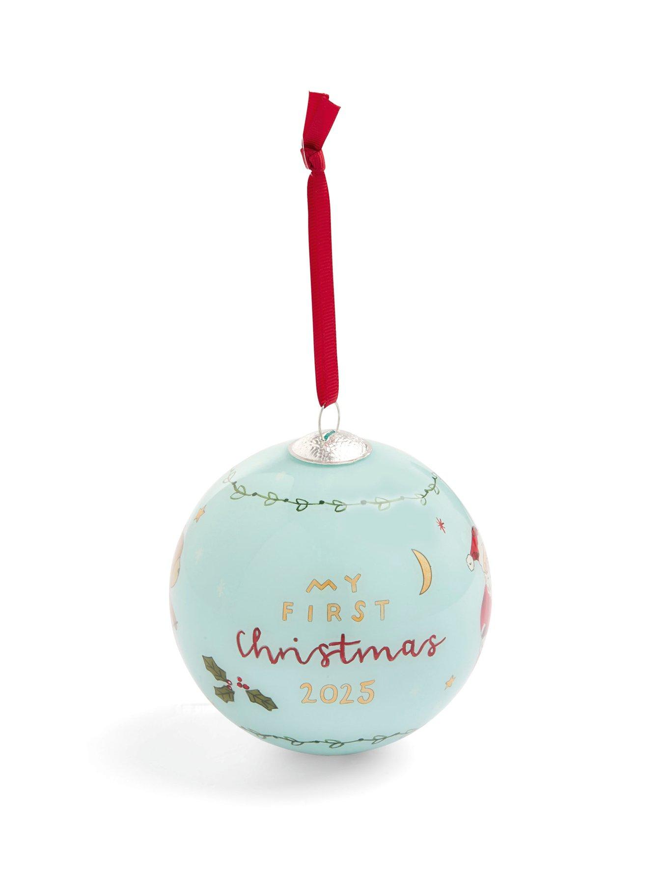  image of mamas-papas-glass-bauble-2025-blue