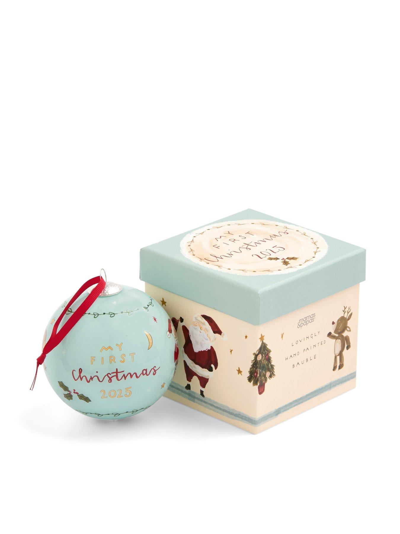  image of mamas-papas-glass-bauble-2025-blue