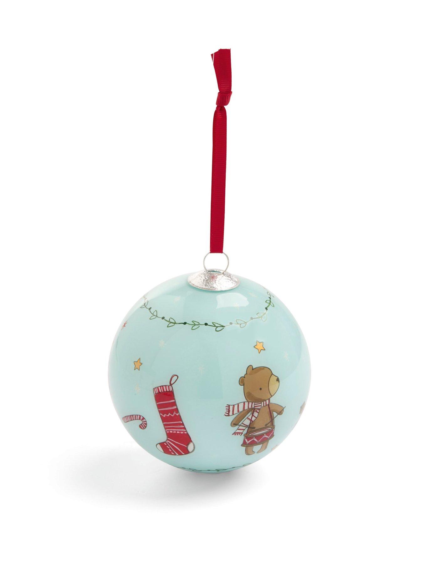  image of mamas-papas-glass-bauble-2025-blue