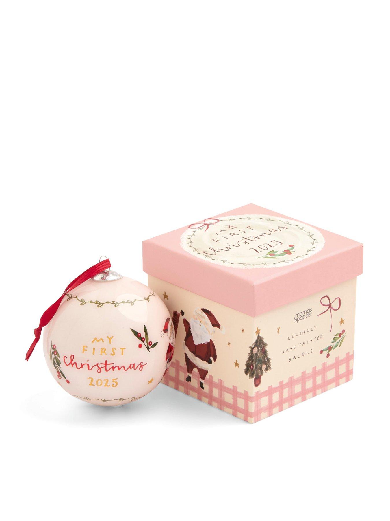  image of mamas-papas-glass-bauble-2025-pink