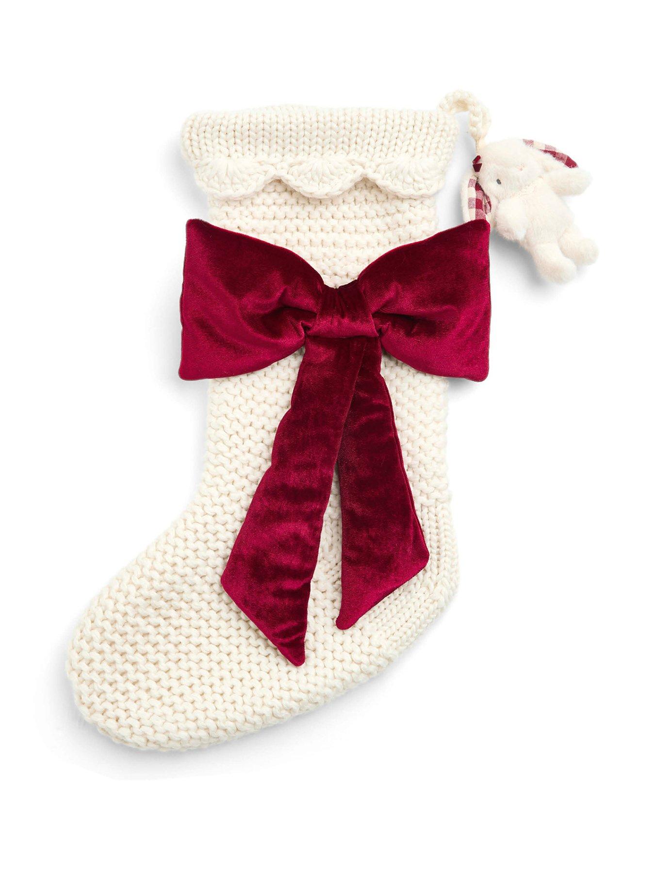 Image 2 of 3 of Mamas & Papas Large Stocking - Knit/Bow