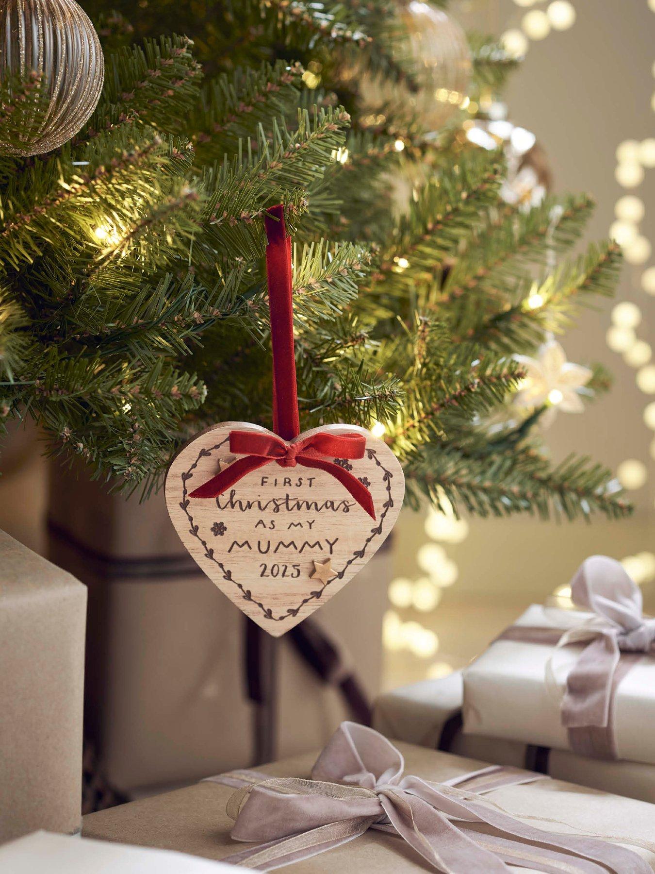  image of mamas-papas-xmas-hanging-wood-dec-mummy