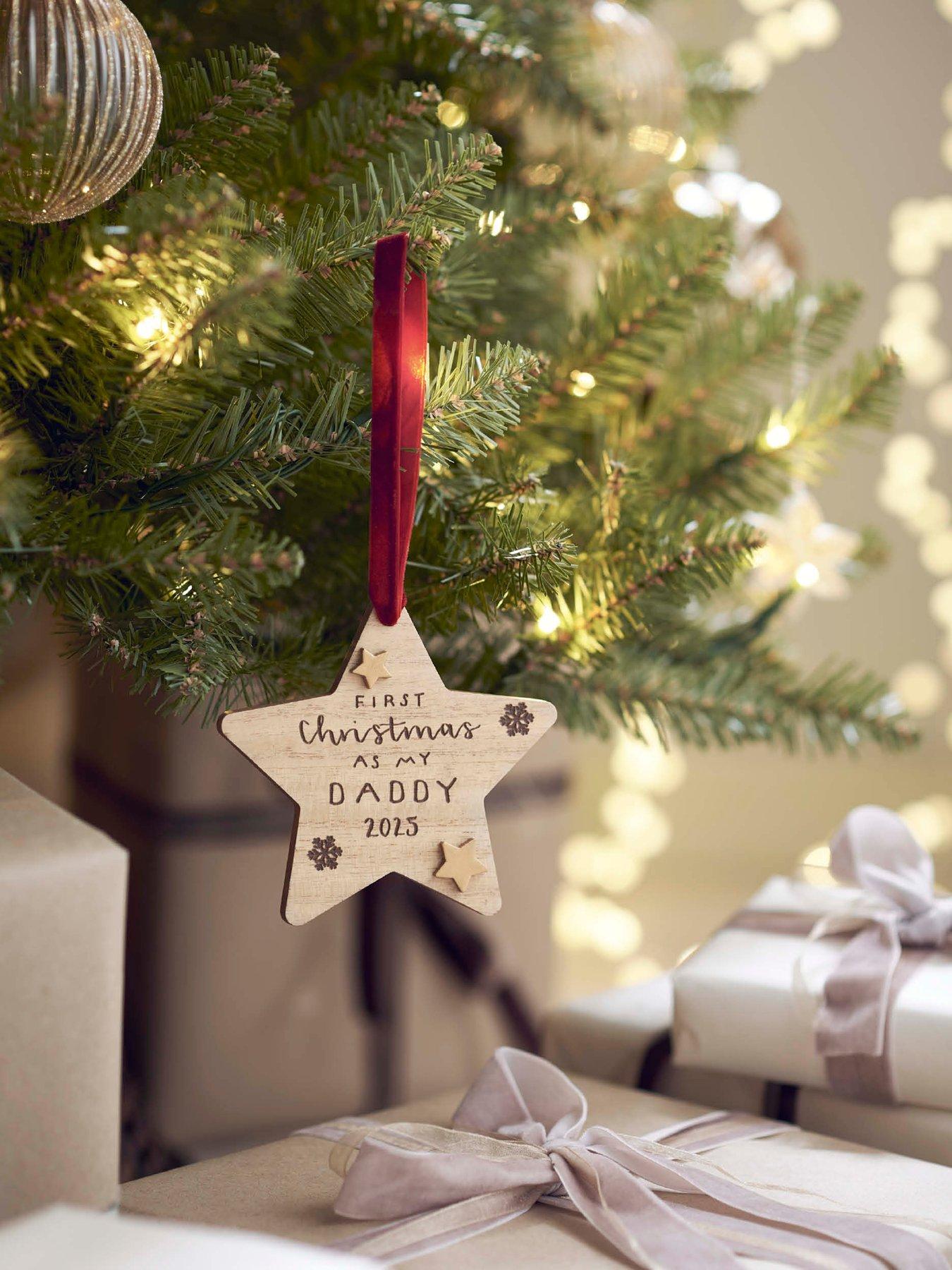 Mamas & Papas Xmas Hanging Wood Dec - Daddy