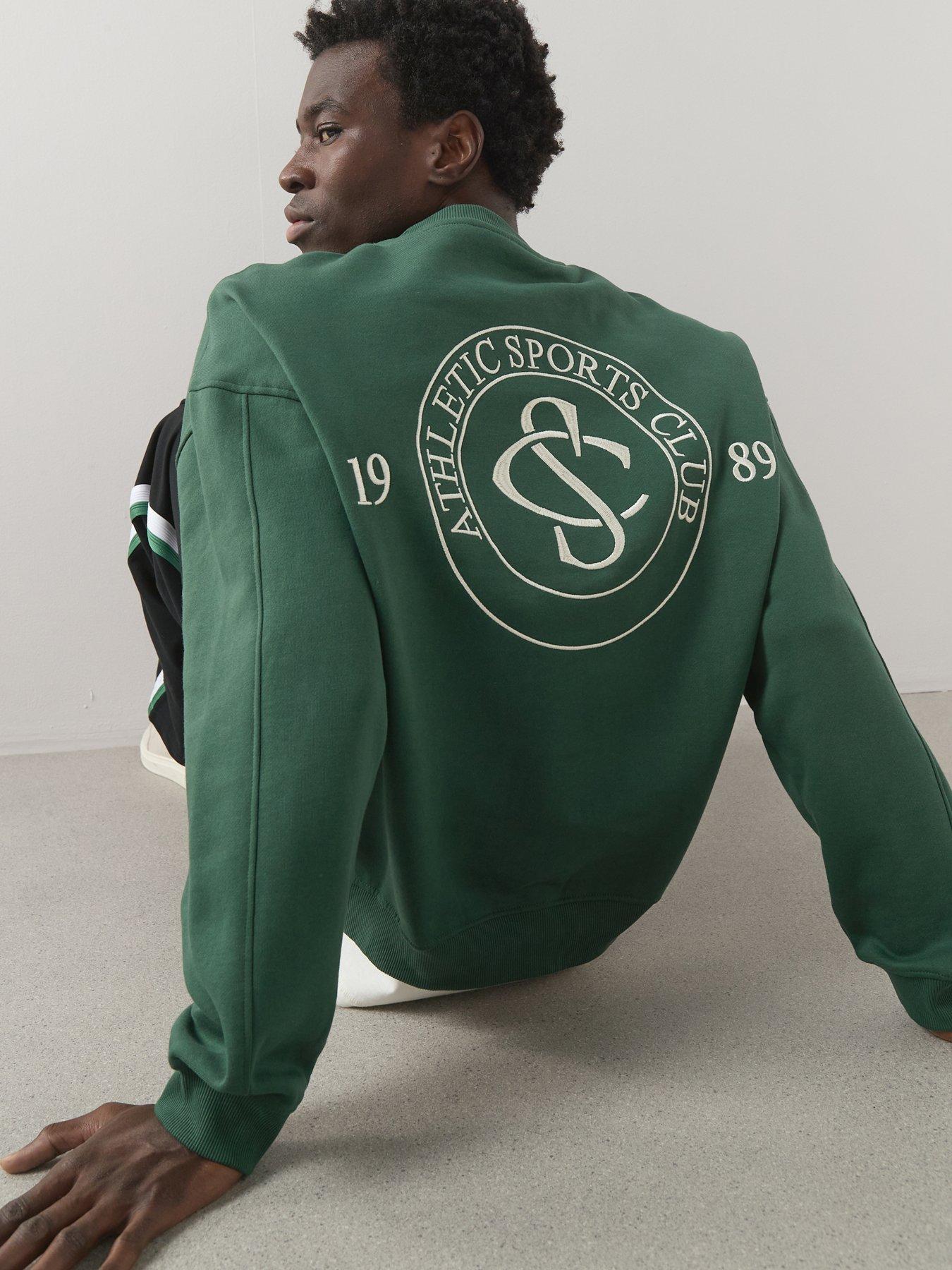 The Very Collection Cotton Rich Premium Chest Graphic Sweatshirt - Green